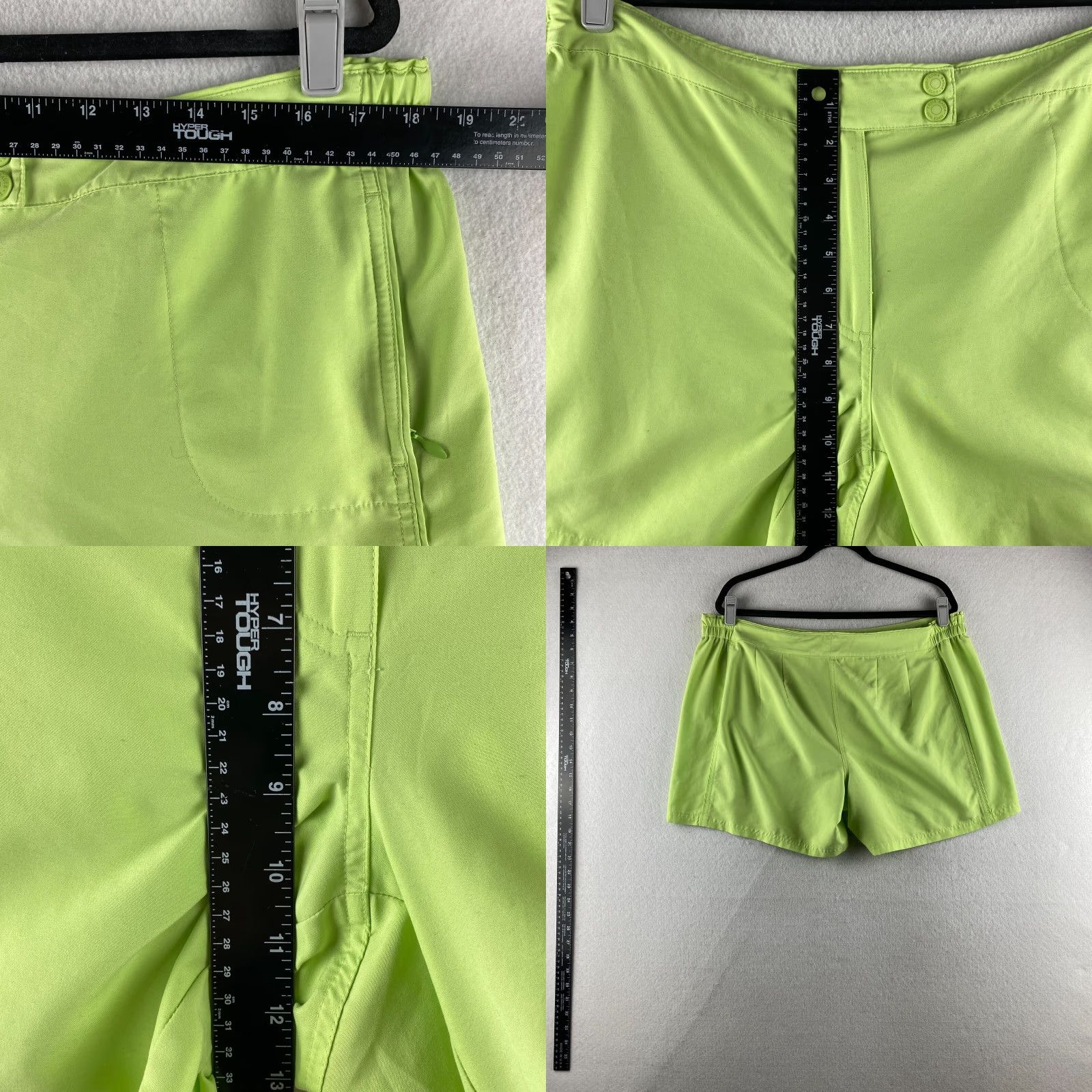 Eddie Bauer Eddie Bauer Shorts Women 18 Green Hiking Zip Pockets Light Weight Flat Front Size 40" / US 18 - 8 Thumbnail