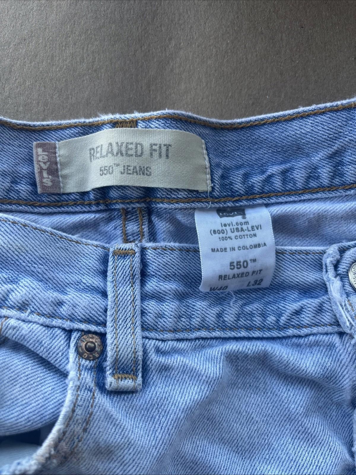 Levi's VTG Levi 550 Relaxed Fit Jeans Men’s 32x40 Blue Light Denim Size US 32 / EU 48 - 2 Thumbnail