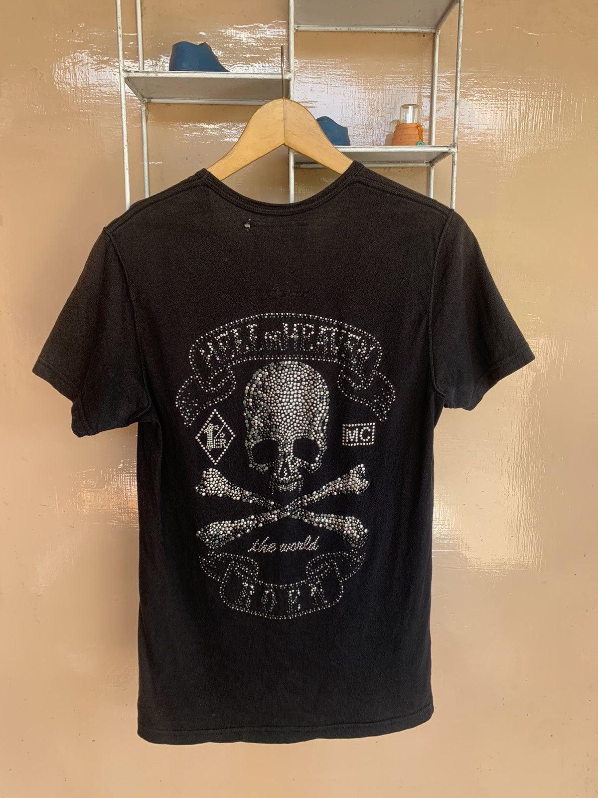 image of Le Grande Bleu L G B x Reon Roen-Japanesebrand Studed Skull Lgb Ifsixwasnine in Black (Size Medium)