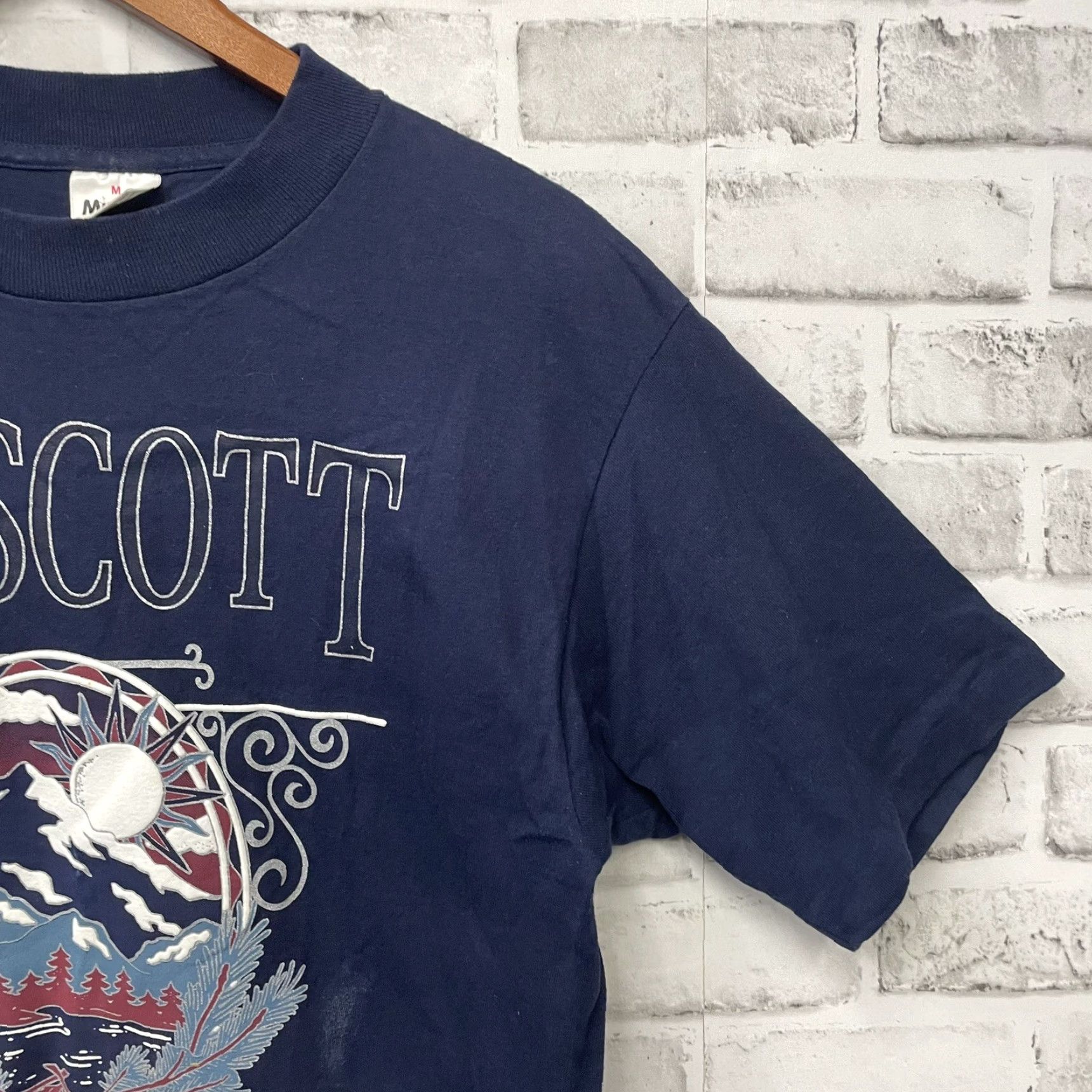 Vintage VINTAGE Murina Tee Shirt Mens M Blue 100% Cotton Stitch USA SINGLE STITCH Size US M / EU 48-50 / 2 - 2 Thumbnail