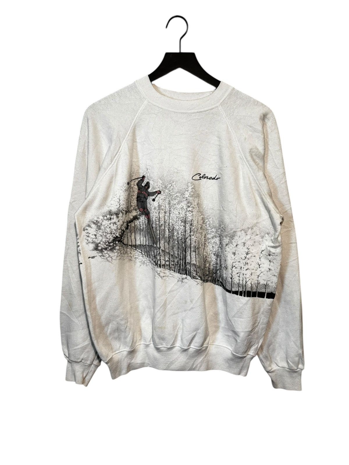 Vintage 90s skiing wraparound crewneck Size US XL / EU 56 / 4 - 1 Thumbnail