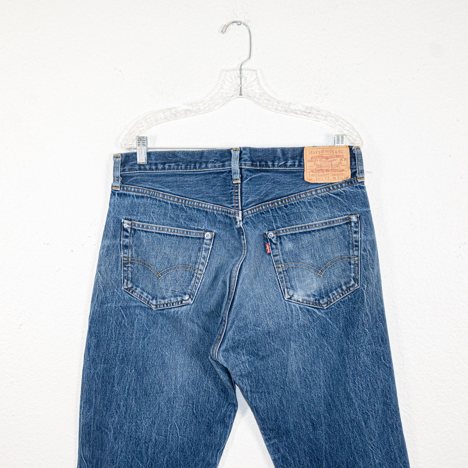 Levi's Vintage 90s Levi's 501XX 555 Valencia Selvedge Jeans Size US 34 / EU 50 - 9 Thumbnail