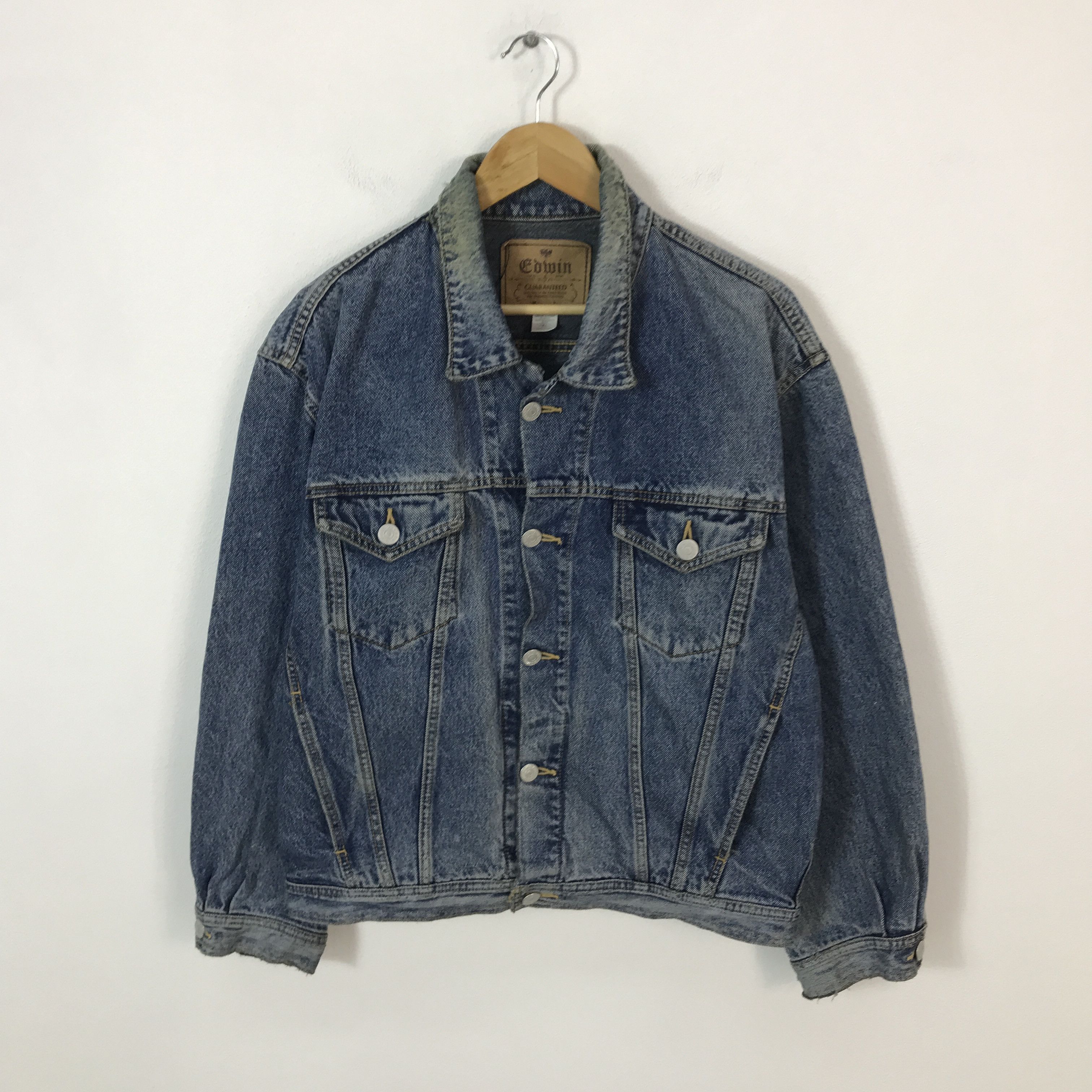 Edwin Vtg Edwin tracker denim jeans jacket Size US XL / EU 56 / 4 - 1 Thumbnail