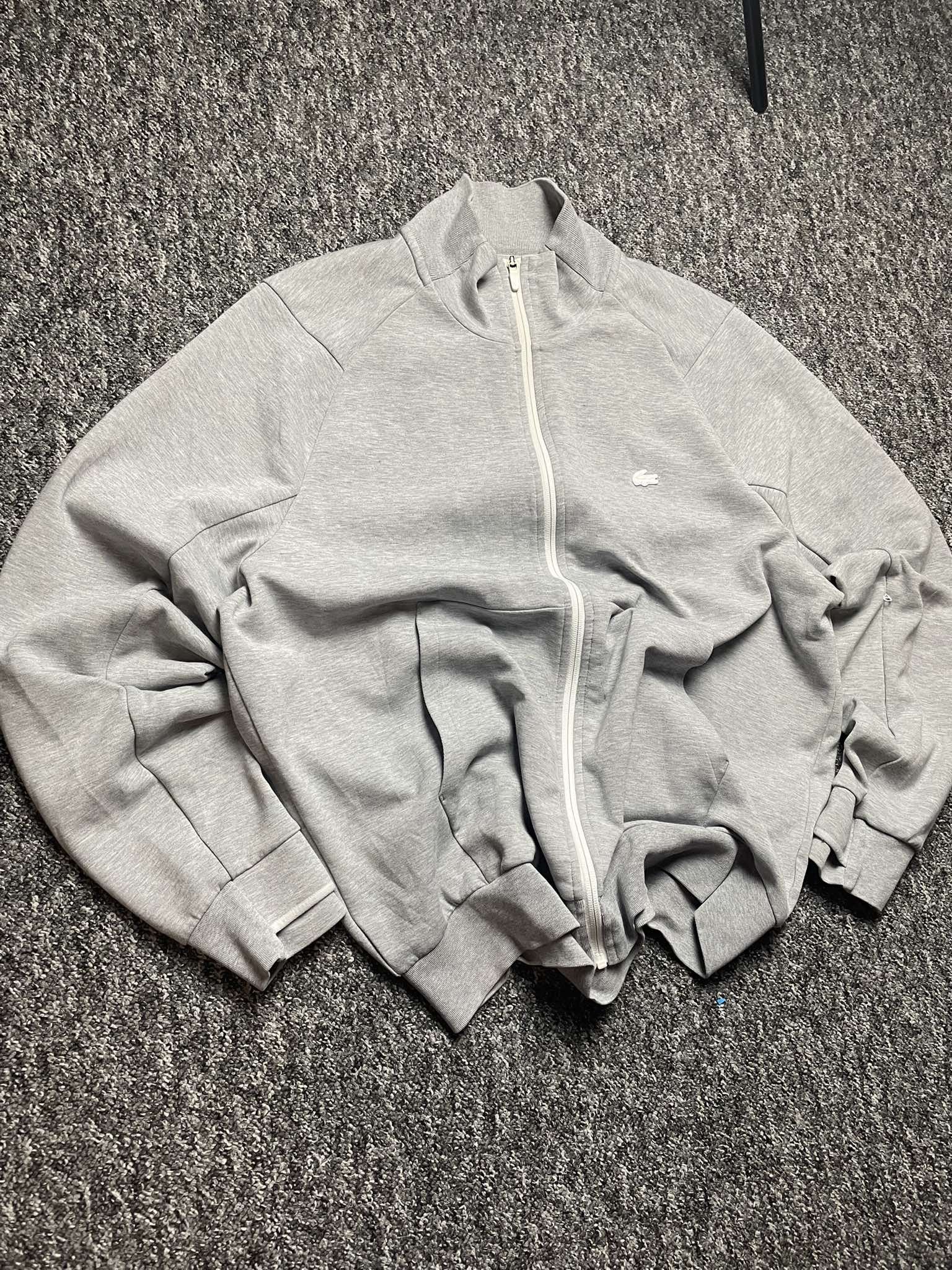 Lacoste × Vintage Lacoste Tracksuit zip-up sweatshirt White logo swoosh y2k Size US XL / EU 56 / 4 - 2 Thumbnail