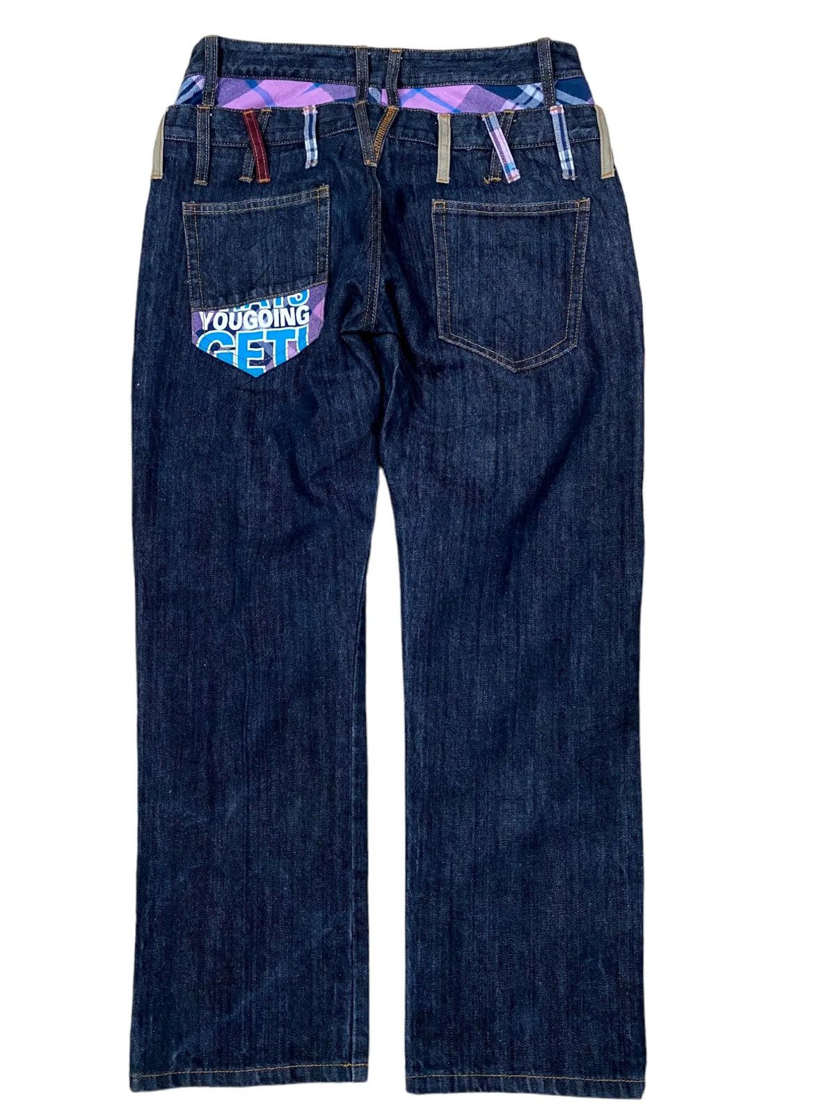 Japanese Brand 🔥Vintage Denim Double Waist Nylaus Japan🔥 Size US 33 - 4 Thumbnail