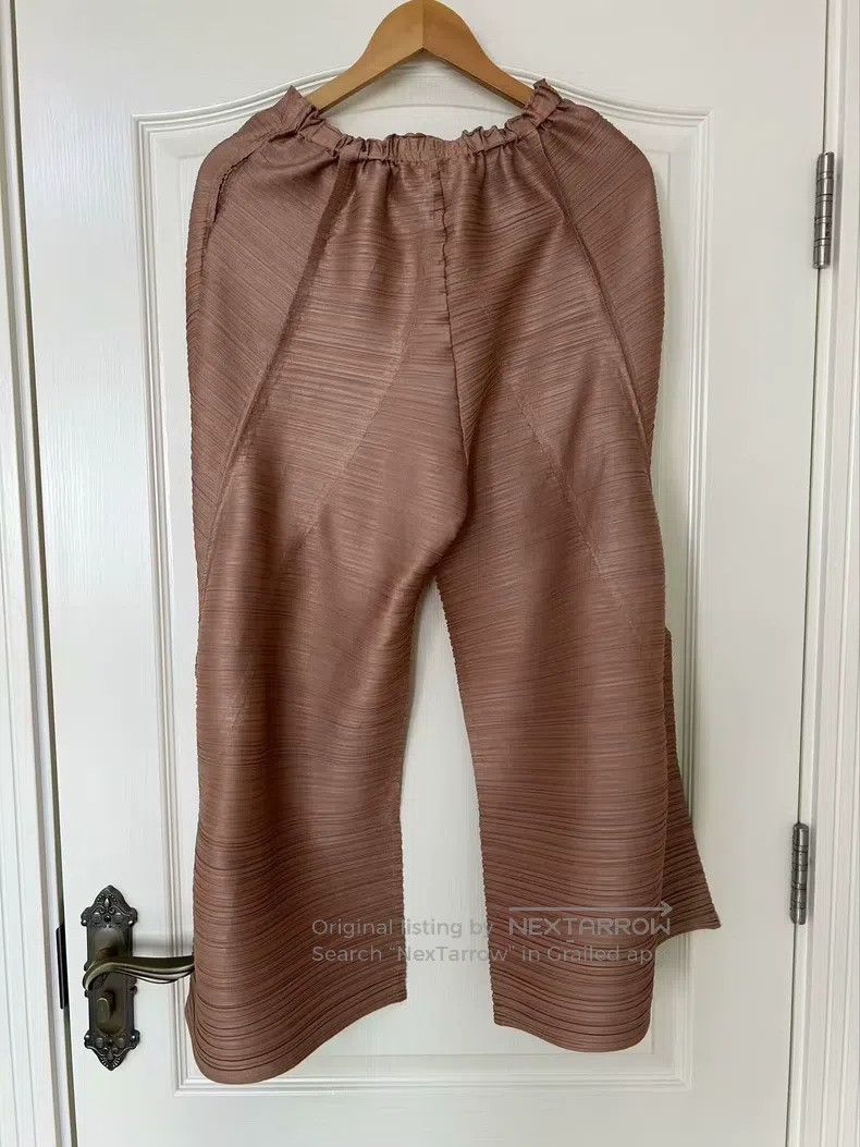 Issey Miyake Issey Miyake size:3 Special-Shaped Horizontal Stripe Pants Size 22" - 9 Thumbnail