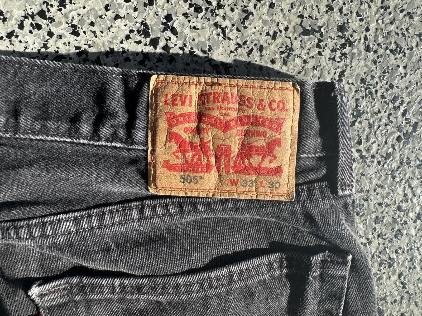 Levi's Black Levi’s 505 Denim Jeans Size US 33 - 4 Thumbnail