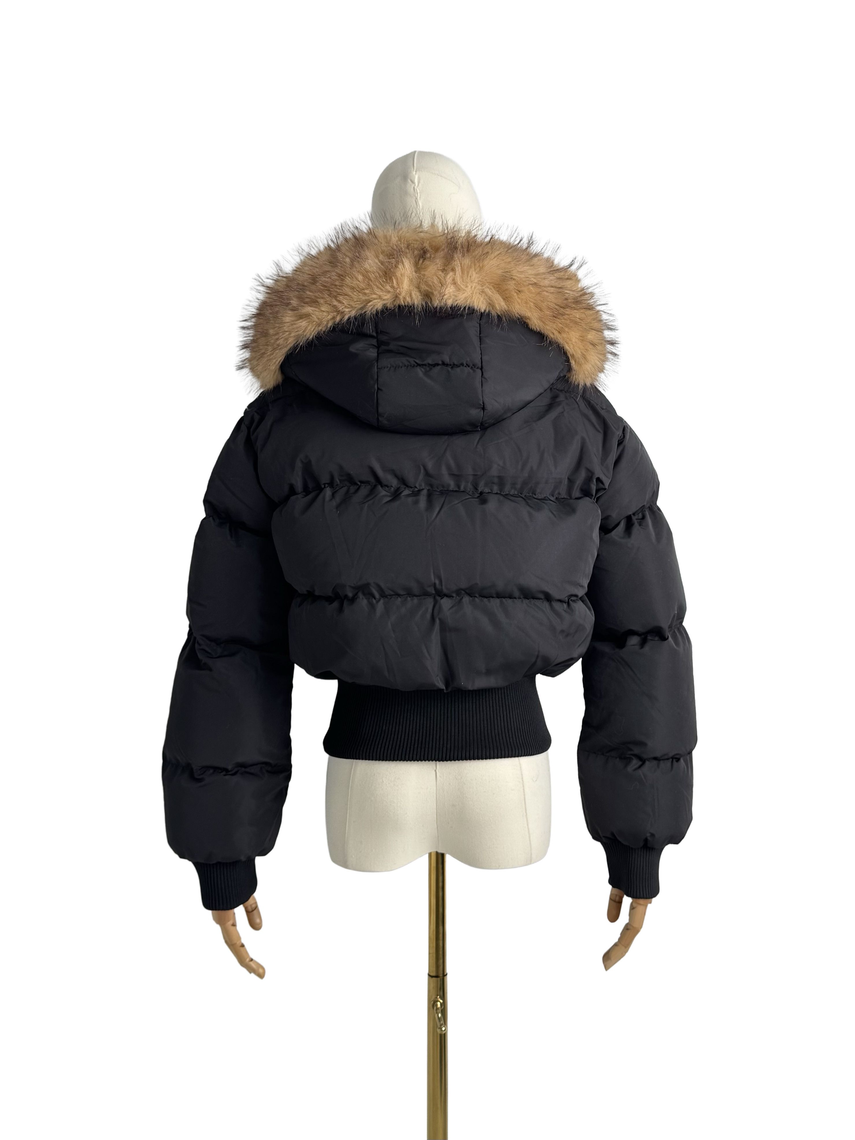 Vintage Vintage Cropped Jacket With Faux Fur Hood Size M / US 6-8 / IT 42-44 - 5 Thumbnail