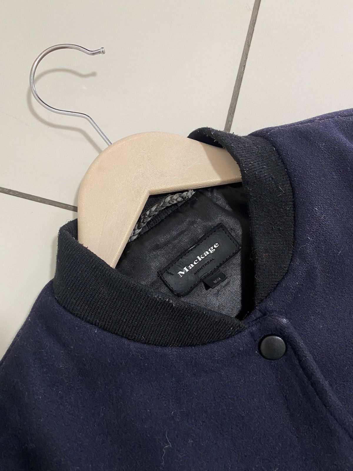 Mackage Mackage bomber jacket navy blue wool Size US M / EU 48-50 / 2 - 12 Thumbnail