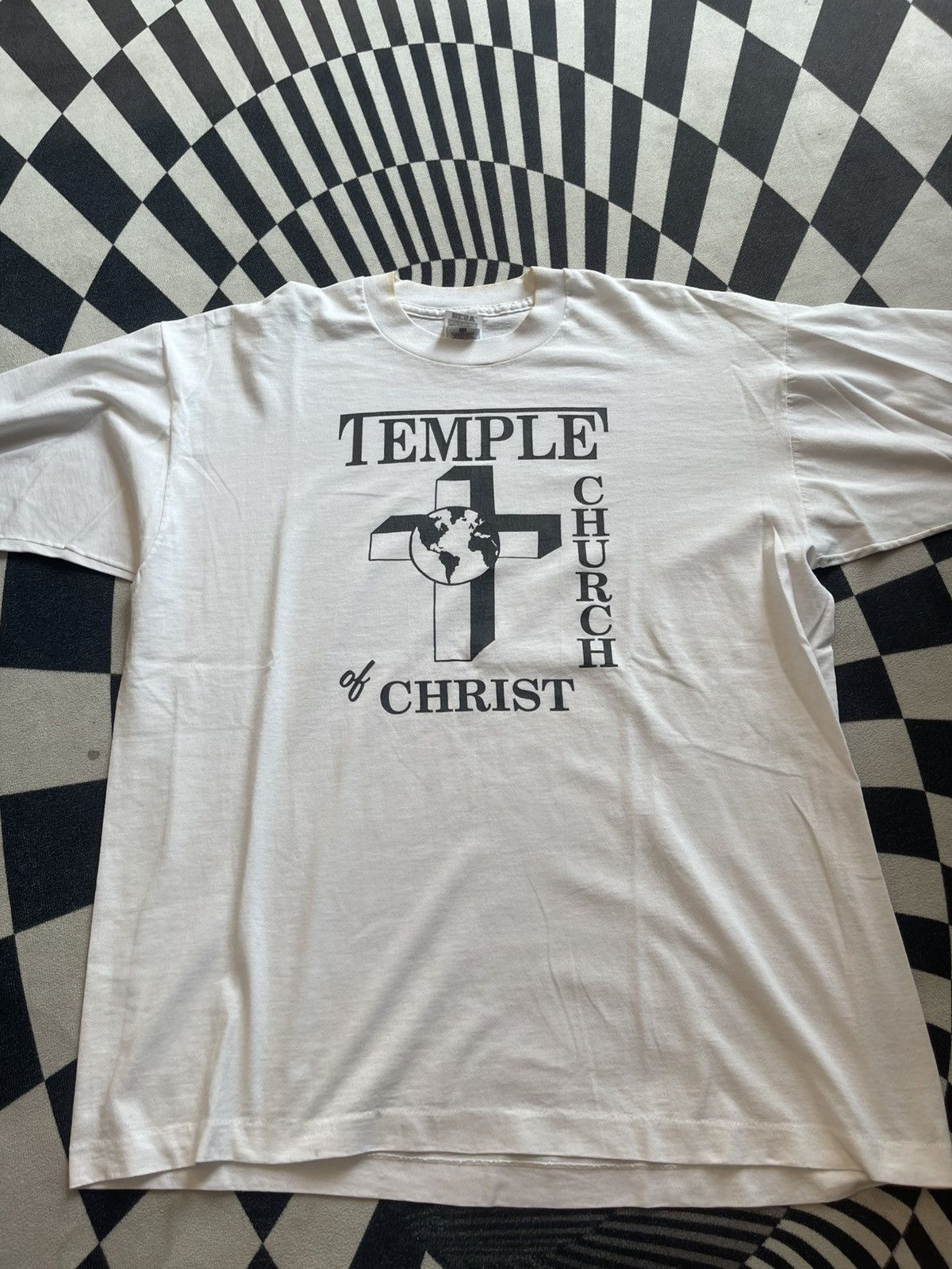 Vintage Vintage 90s Temple Church of Christ T-Shirt X Size US L / EU 52-54 / 3 - 2 Thumbnail
