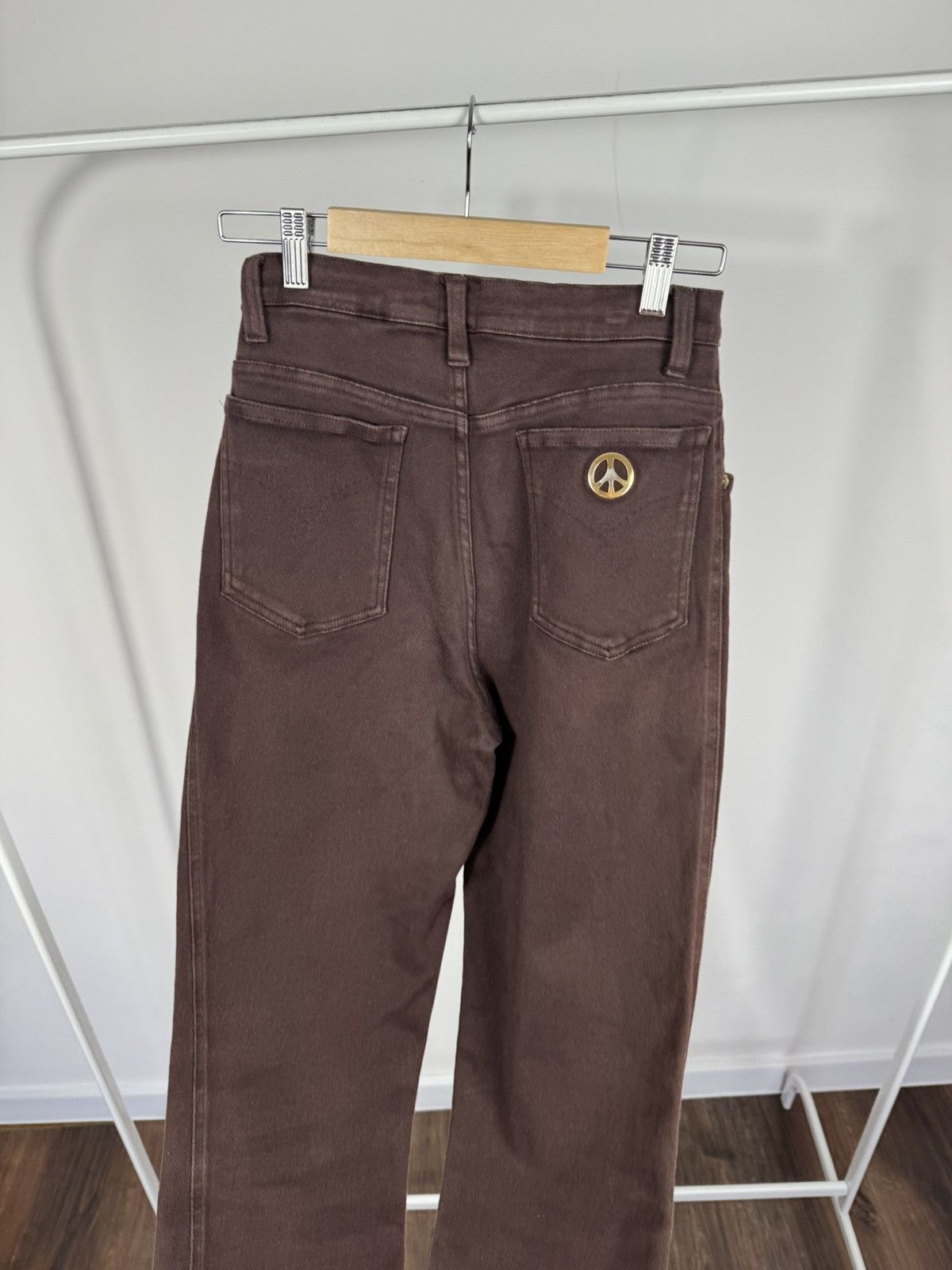 Moschino Vintage Moschino Stretch Jeans Brown Slim Fit Women’s Size 27" / US 4 / IT 40 - 7 Thumbnail