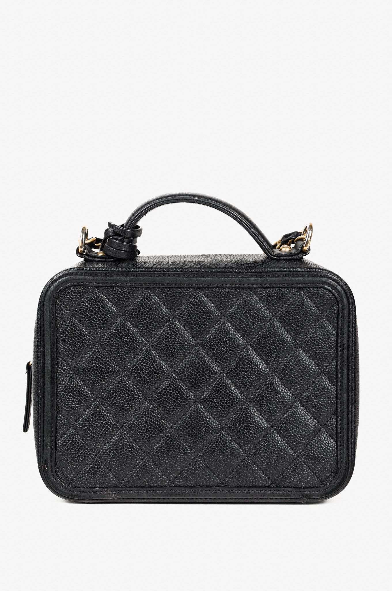 Chanel Chanel Filigree Medium Black Caviar Quilted CC Vanity Case Size ONE SIZE - 4 Thumbnail