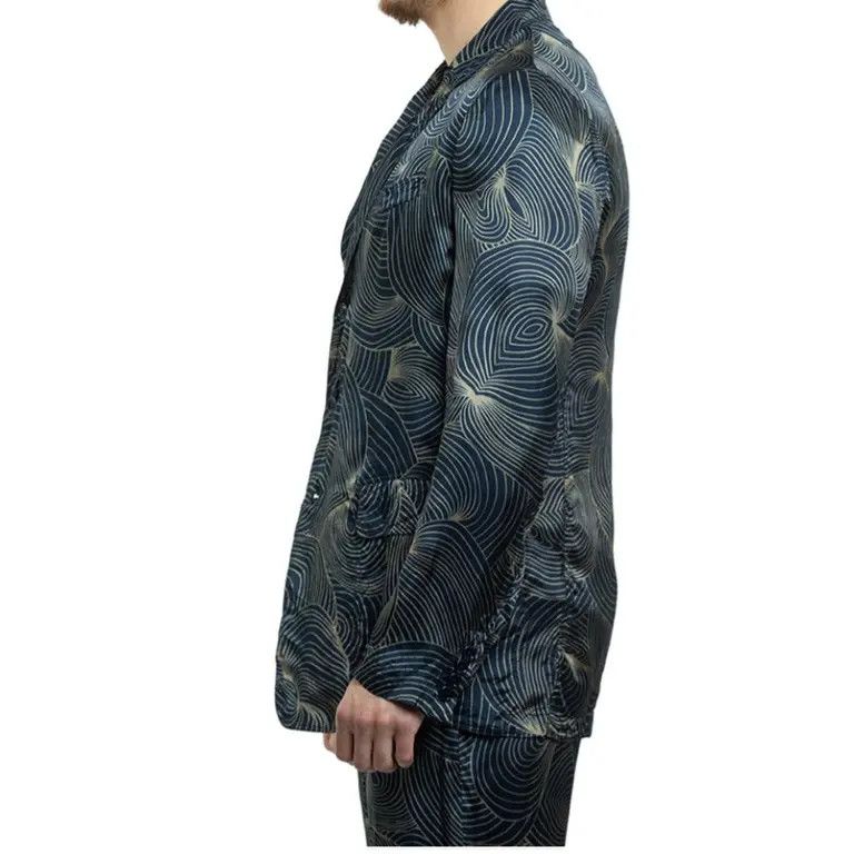 Dries Van Noten o1tko10426 Geometric Satin Light Blazer Jacket in Multicolor Size US M / EU 48-50 / 2 - 3 Thumbnail