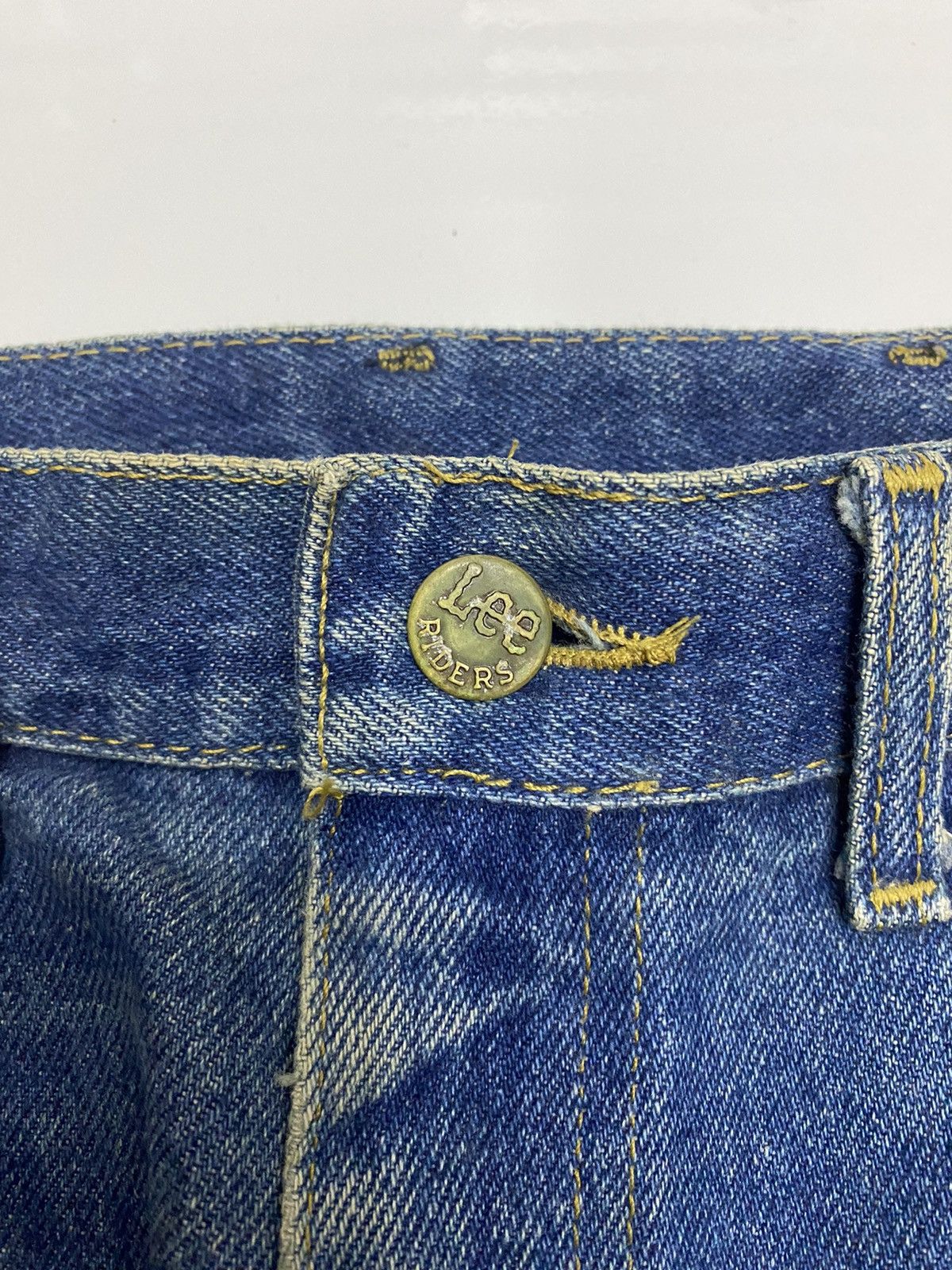 Lee LEE RIDERS MUD WASH RUSTY DISTRESS SEMI FLARE DENIM JEANS Size US 30 / EU 46 - 10 Thumbnail