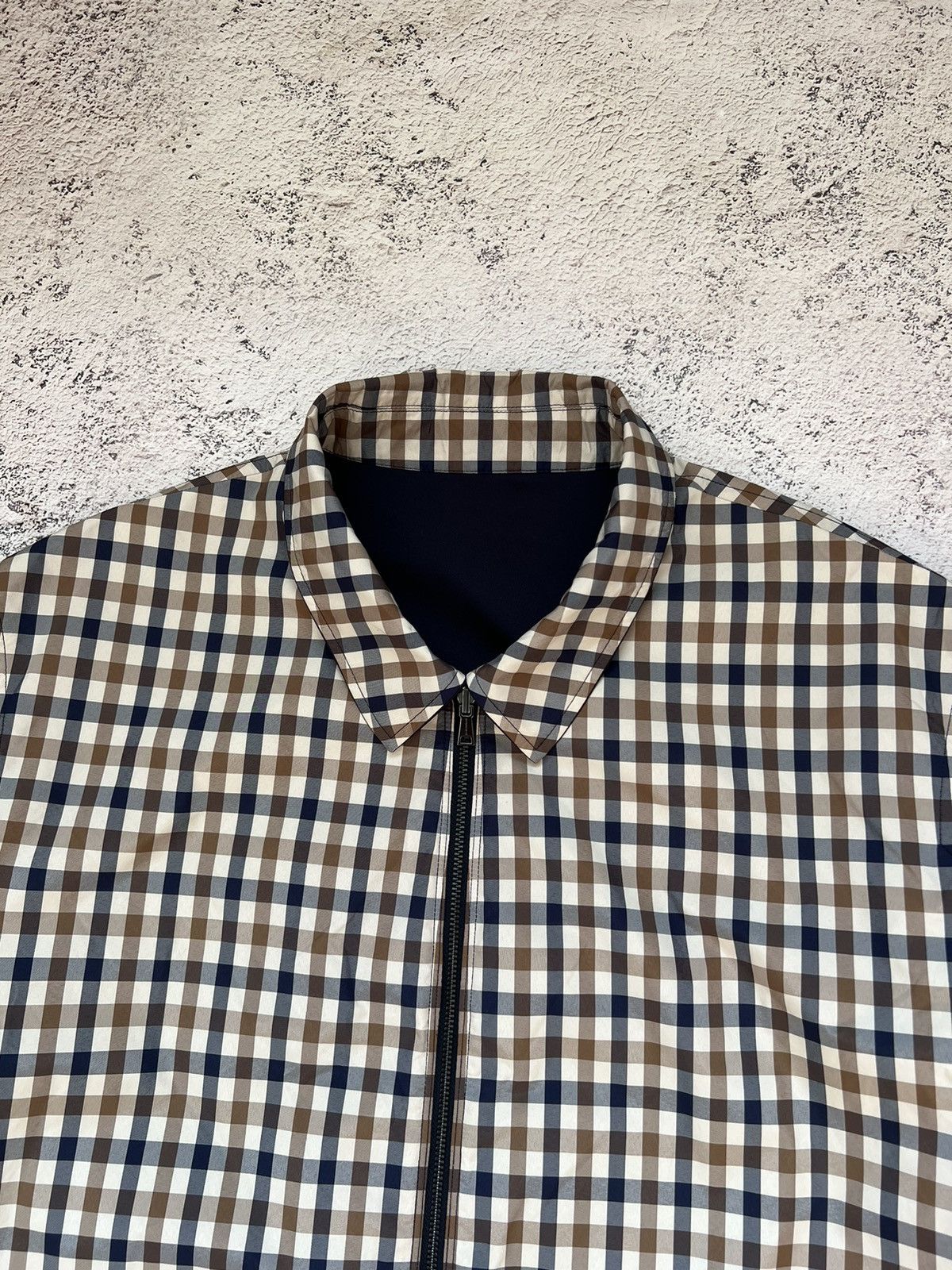 Aquascutum AQUASCUTUM BRACKENBURY REVERSIBLE JACKET IN NAVY Size US L / EU 52-54 / 3 - 8 Thumbnail