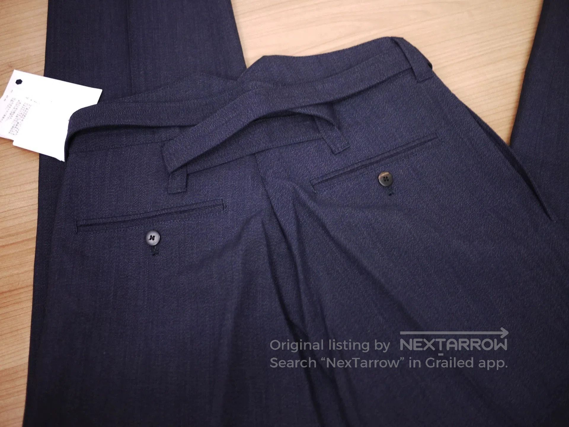 visvim hakama pants in navy blue.
