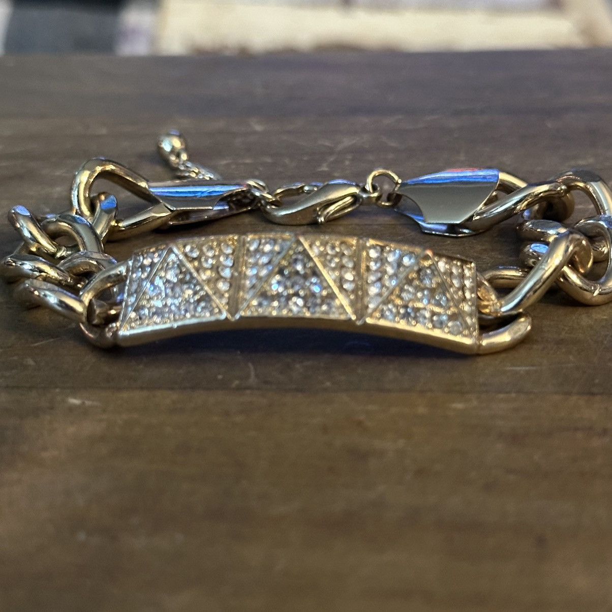 Other Paved rhinestone pyramid chain bracelet Size ONE SIZE - 6 Thumbnail