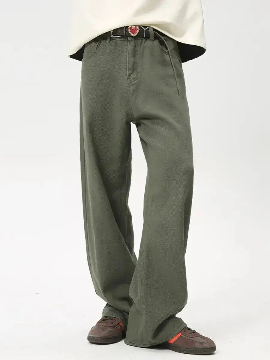 Japanese Brand Retro loose casual green jeans Size US 32 / EU 48 - 6 Thumbnail