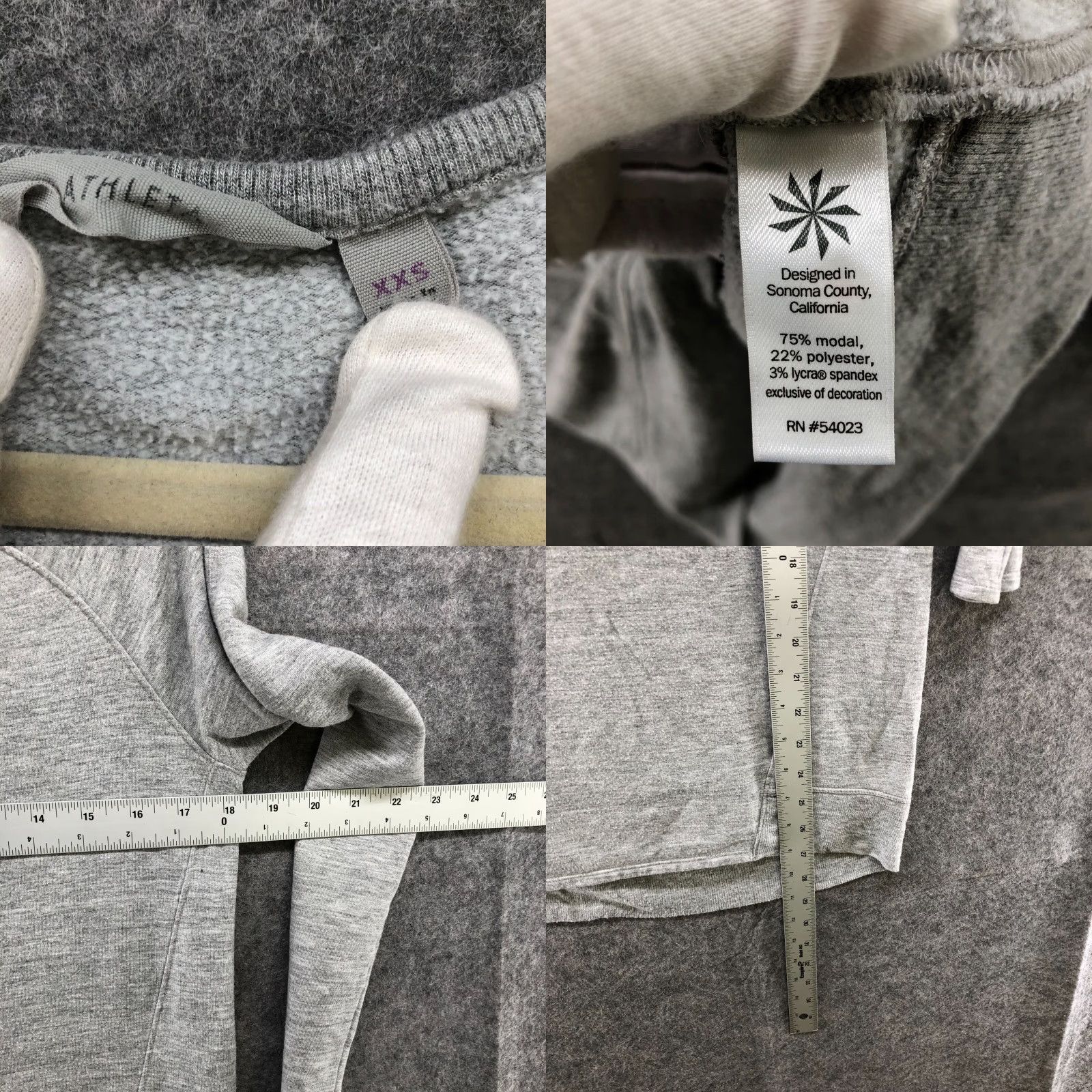 Athleta Athleta Sweatshirt Womens XXS Gray Relaxed Crewneck Longline Lightweight Size XXS / US 00 / IT 34 - 8 Thumbnail