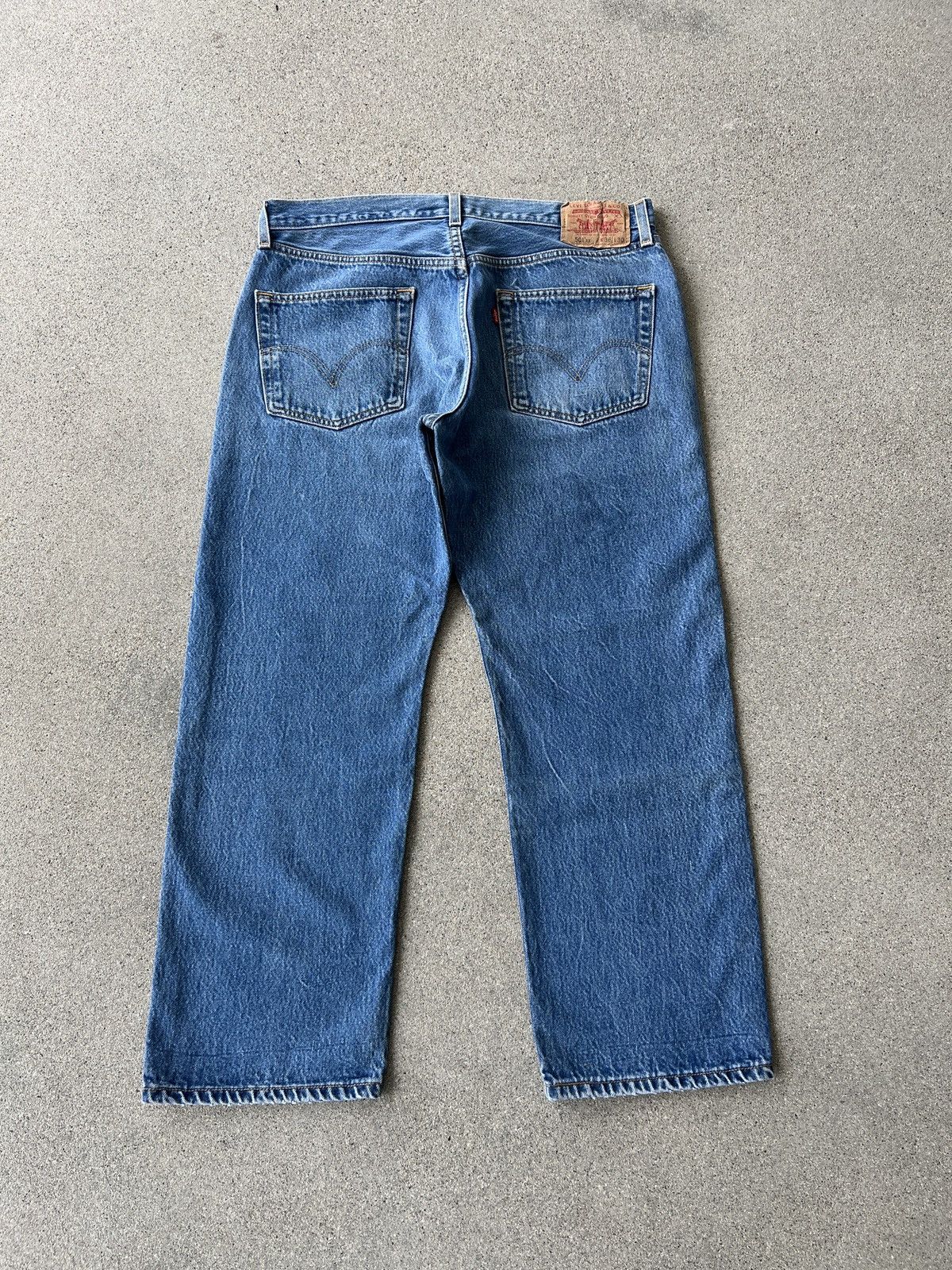 Levi's Vintage 2003 Med. Indigo Levi’s 501 Relaxed Fit Jeans Sz. 36 Size US 36 / EU 52 - 2 Thumbnail