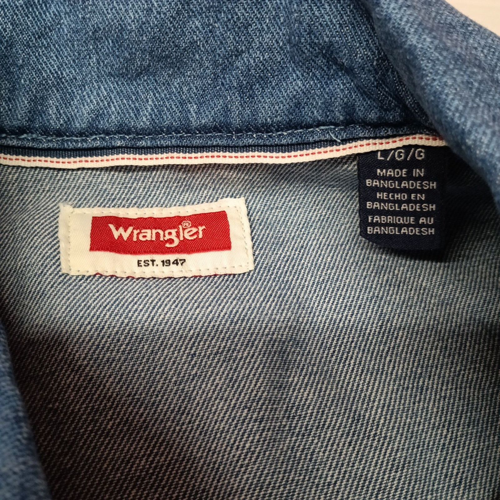 Wrangler Wrangler Blue Denim Jacket Overshirt Workwear Shacket Size L Size US L / EU 52-54 / 3 - 4 Thumbnail