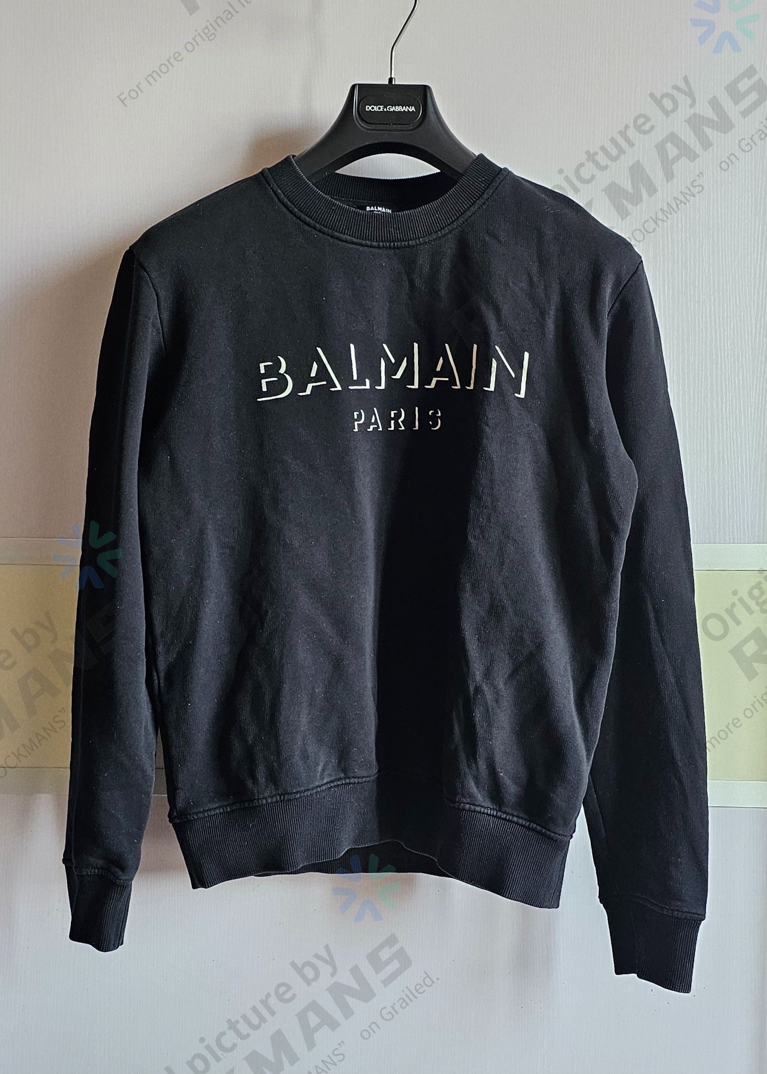 Balmain Balmain Paris logo-print Cotton Sweatshirt Size M Size US M / EU 48-50 / 2 - 1 Thumbnail