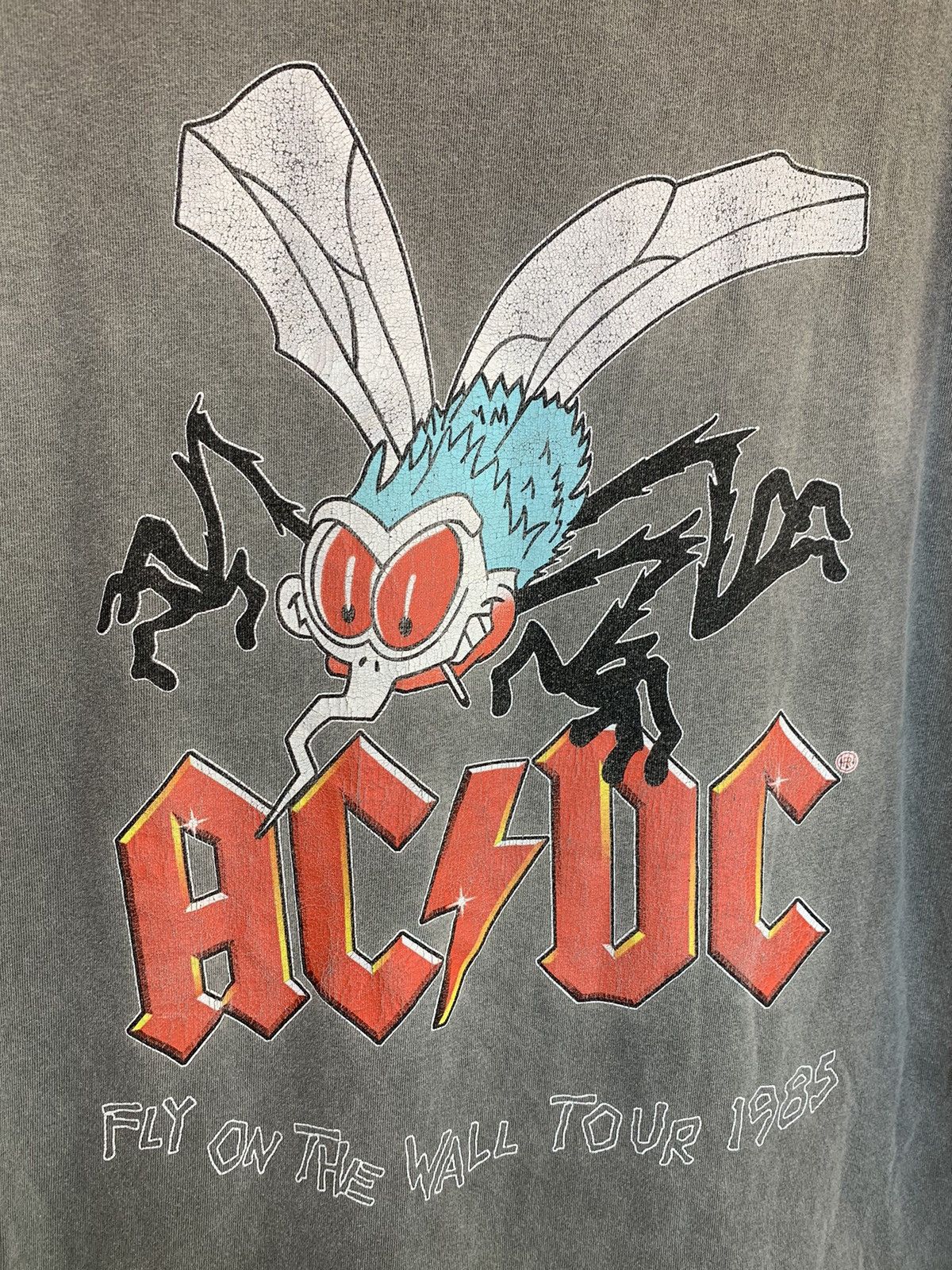 AC/DC *RARE* AC/DC Fly On The Wall Tour Band Faded 1985 2022 Shirt Size US M / EU 48-50 / 2 - 2 Thumbnail