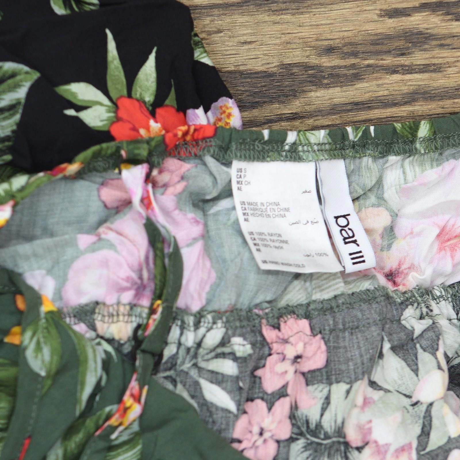 Bar III Nwt Bar Iii Tiered Cover Up Dress Mbth25834 Multi Black S Size ONE SIZE - 4 Thumbnail