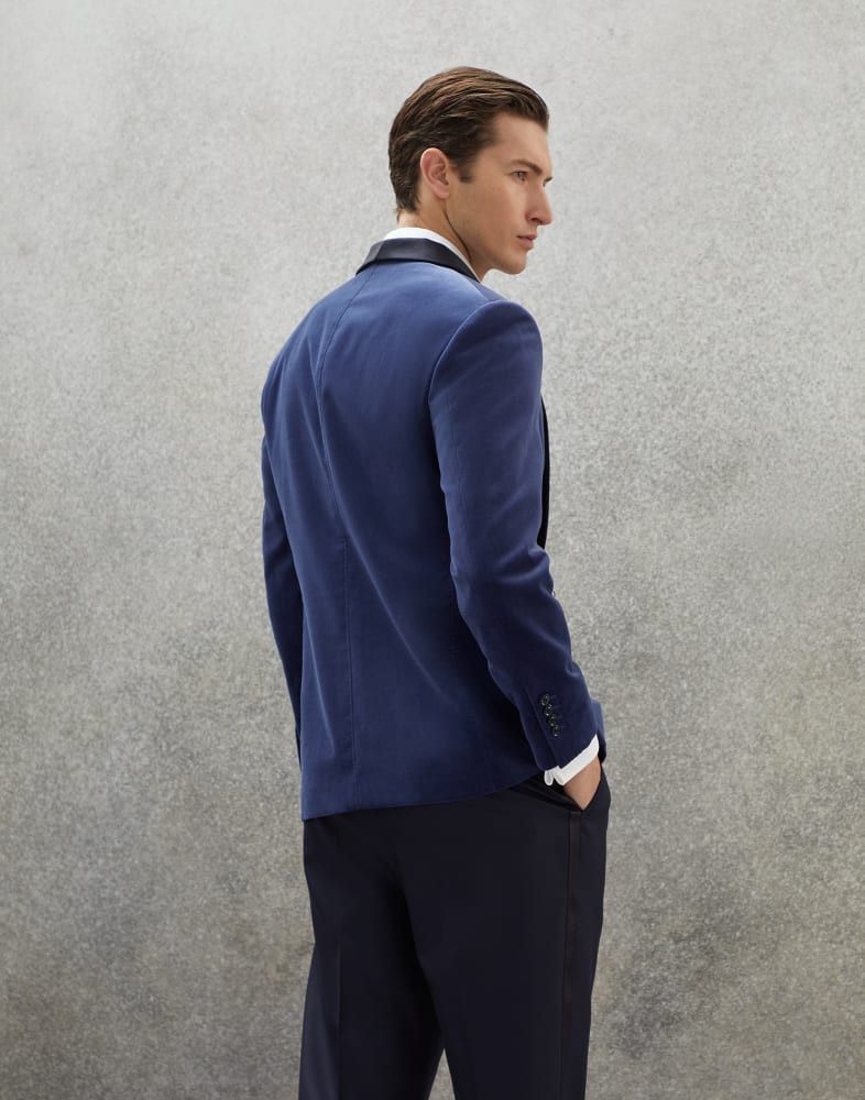 Brunello Cucinelli Woven Jacket Cotton in Navy Size US L / EU 52-54 / 3 - 5 Thumbnail