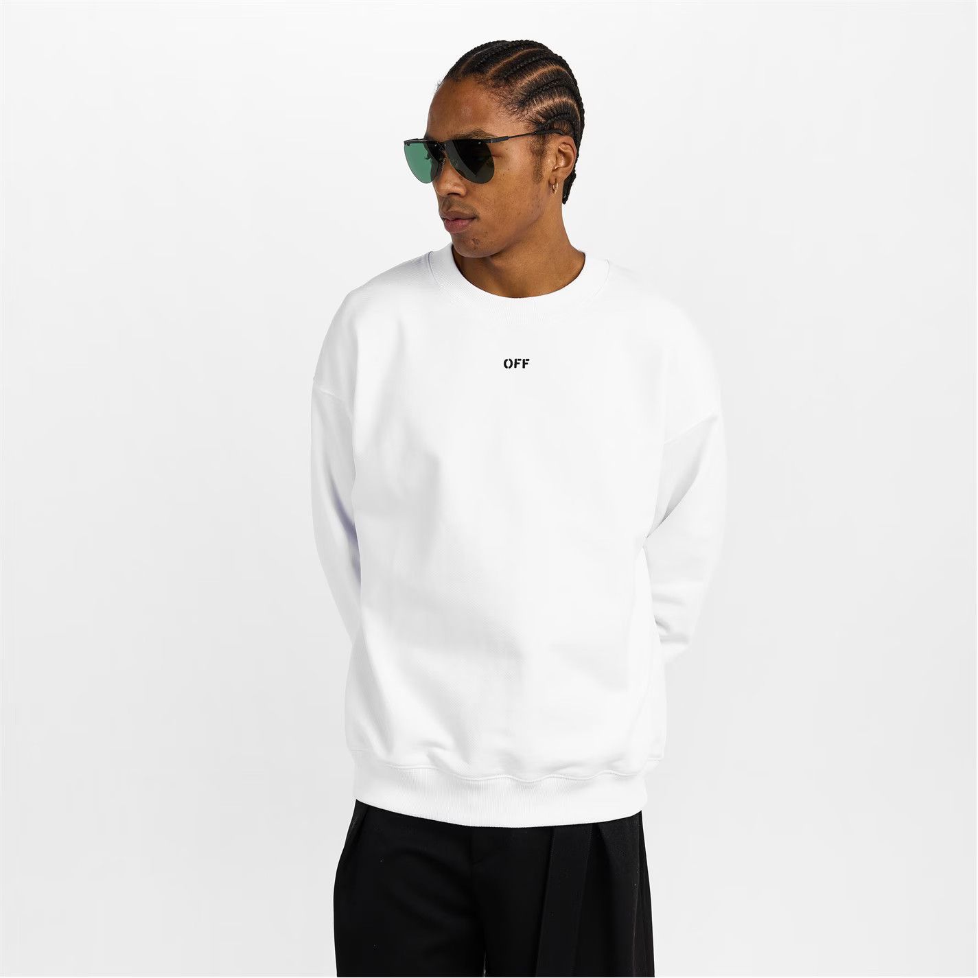 Off-White o1g2r1mq0226 Skate Crew Sweatshirt In White Size US XXL / EU 58 / 5 - 3 Thumbnail