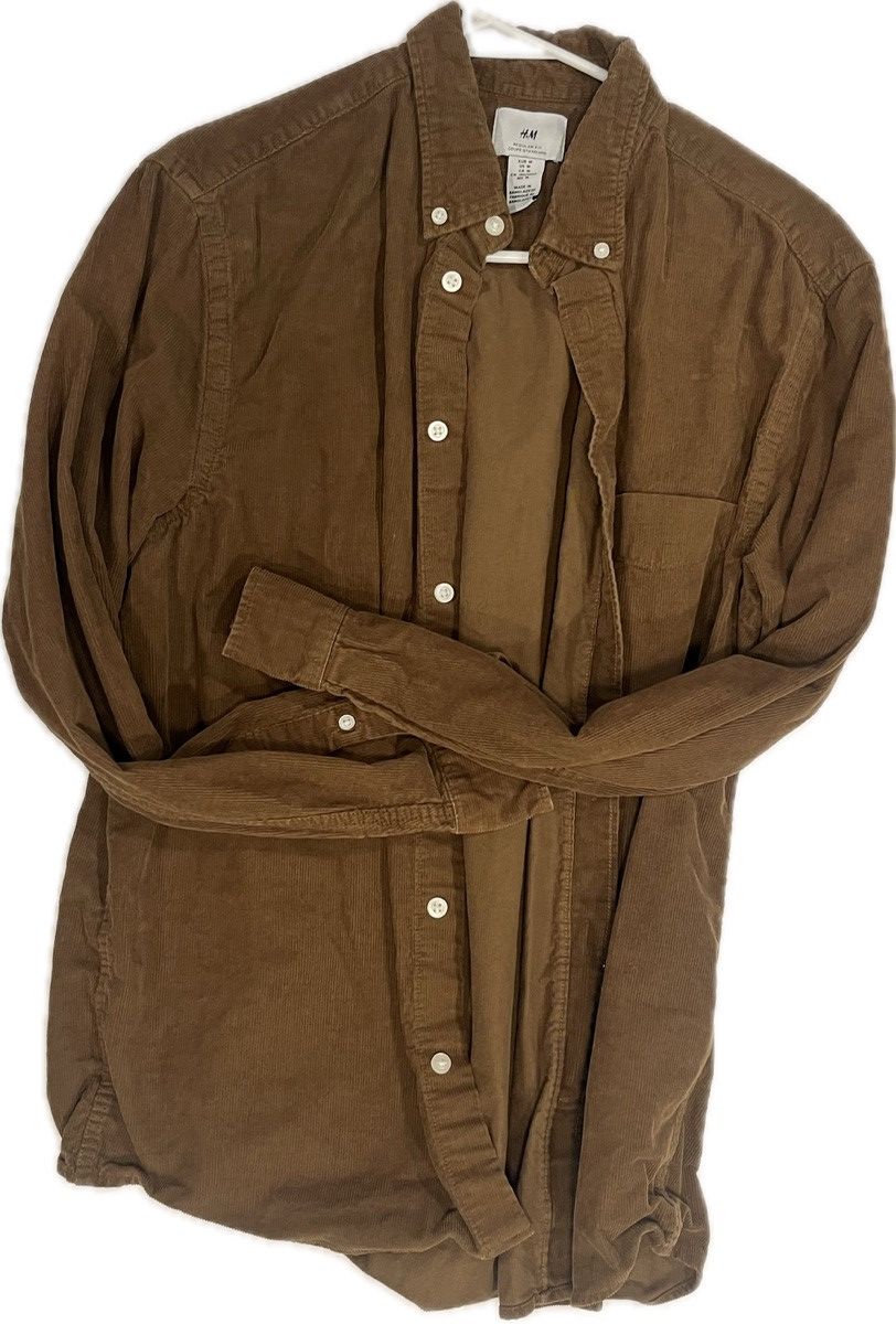 H&M H&M Light Brown Button-up Longsleeve - Medium Size US M / EU 48-50 / 2 - 2 Thumbnail