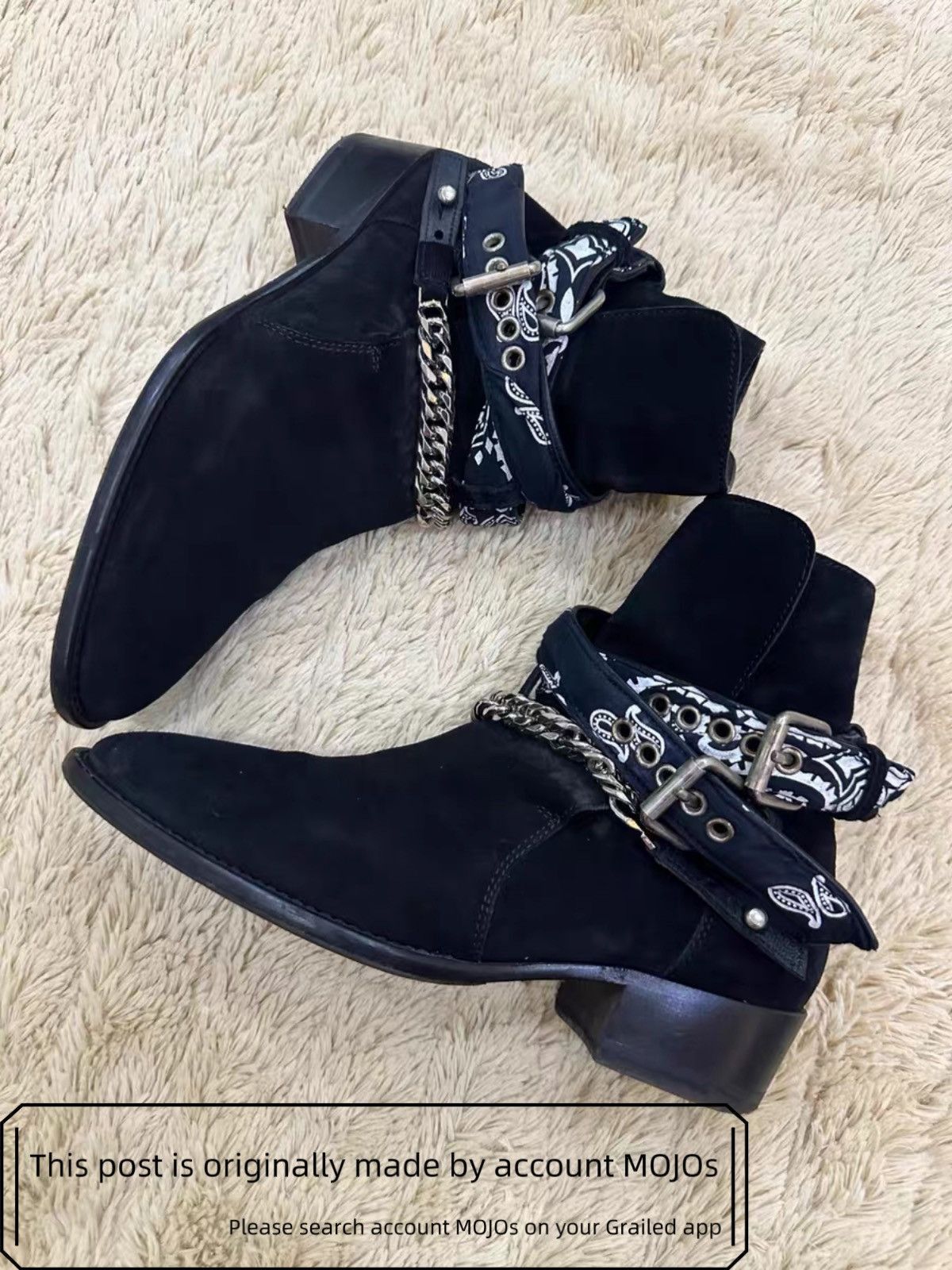 Amiri Sz 41 Amiri Ethical Stripe & Chain Boots mojos1644 Size US 8 / EU 41 - 3 Thumbnail