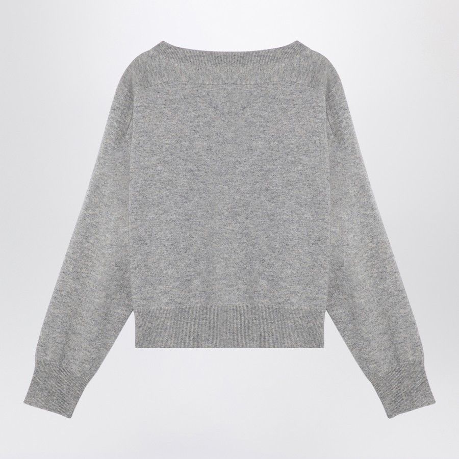 Brunello Cucinelli o1d2blof0824 Cashmere Sweater in Grey Size S / US 4 / IT 40 - 2 Thumbnail
