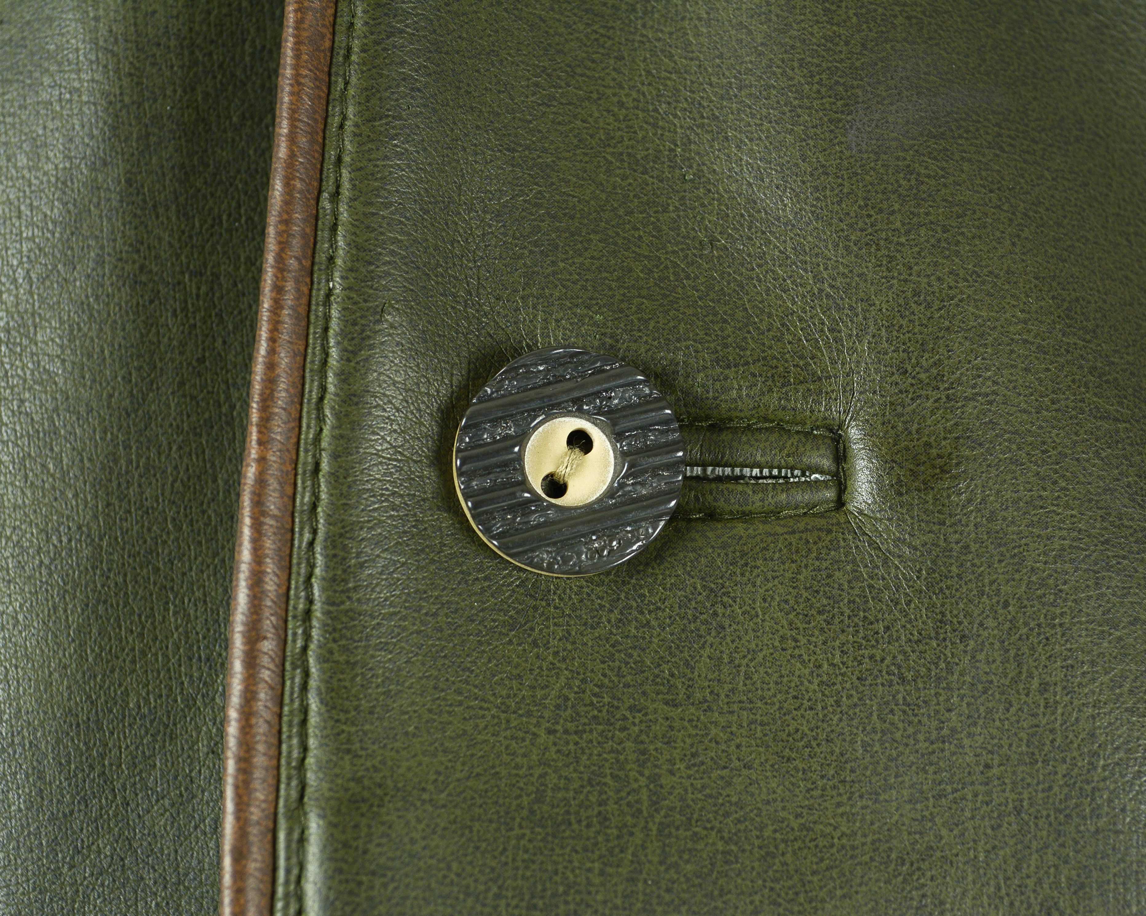 Vintage Genius L Faux Leather Waistcoat Gilet Vest Trachten Jager Size US L / EU 52-54 / 3 - 5 Thumbnail