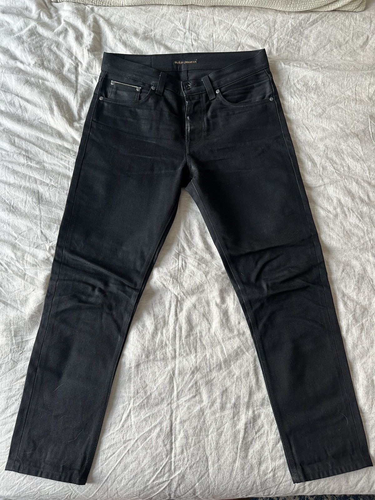 Nudie Jeans Nudie Jeans Steady Eddie II Dry Black Selvage | Grailed