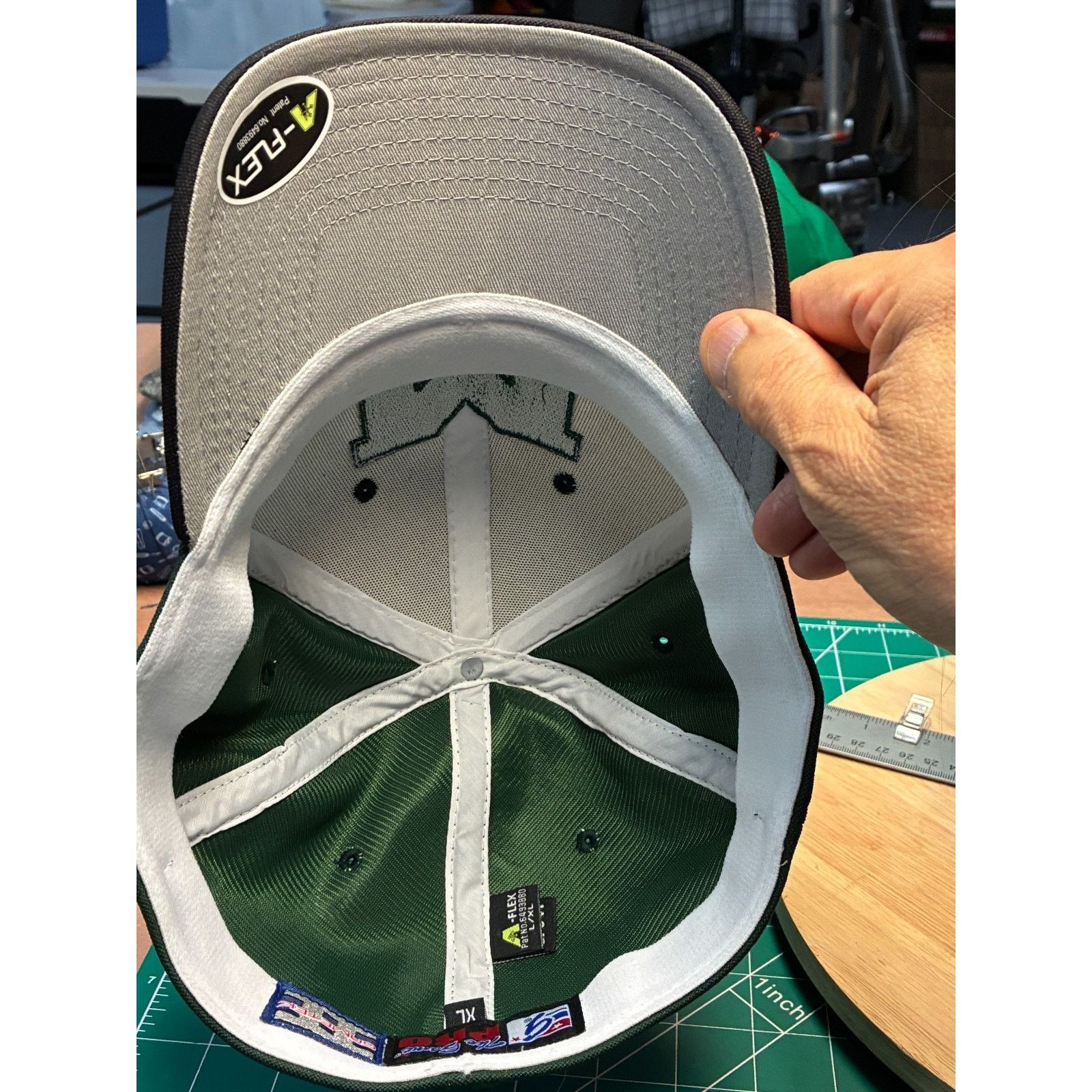 The Game The Game Pro Gametek XL Snapback Hat – Green “M” Logo – NWT Size ONE SIZE - 6 Thumbnail