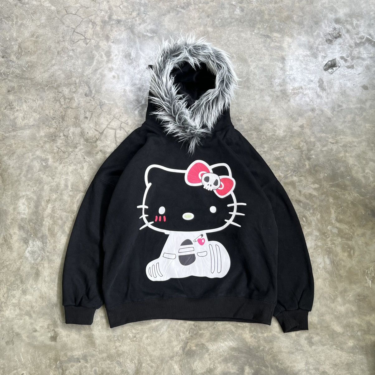 Cartoon Network 2000’s Hello Kitty Vkei Style Fur Hoodie jacket Size ONE SIZE - 1 Thumbnail