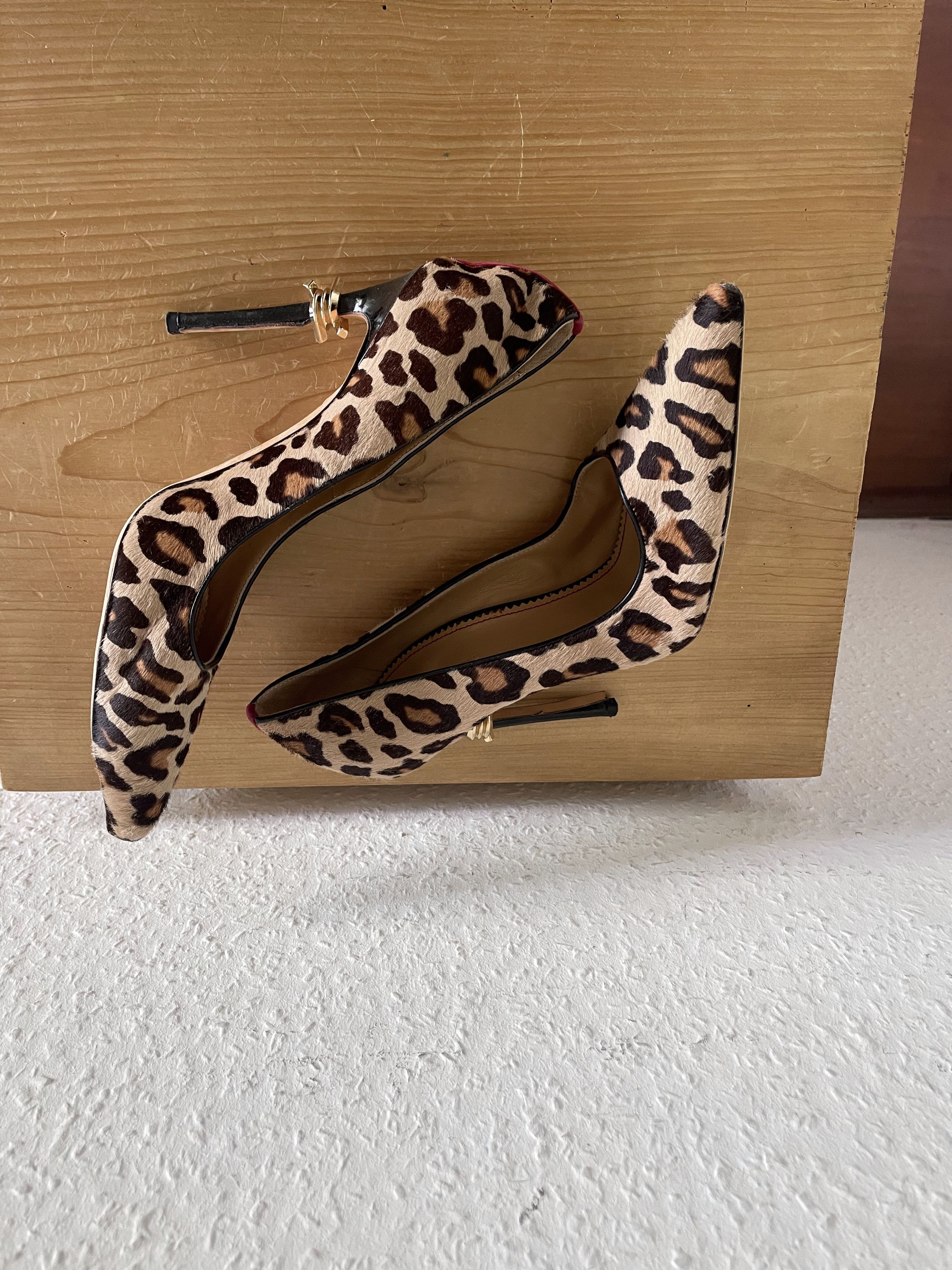 Dsquared2 Leopard Pony Hair Heels Brown Size US 6.5 / IT 36.5 - 9 Thumbnail