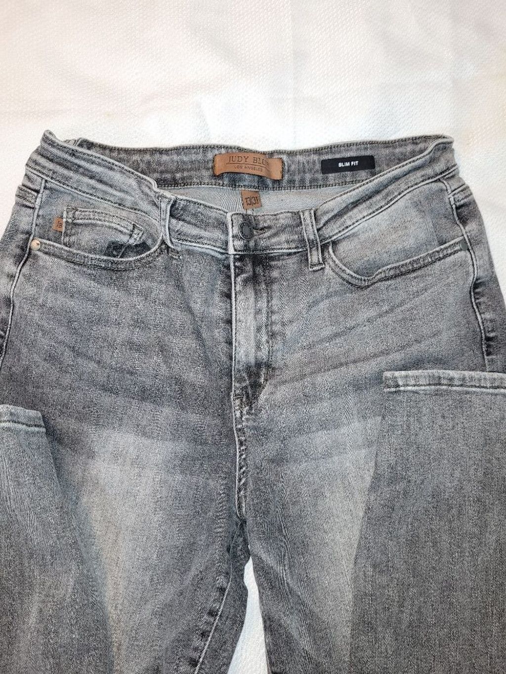 Judy Blue Women's Judy Blue Gray Slim Fit Skinny Jeans Size 13 Size 31" - 2 Thumbnail