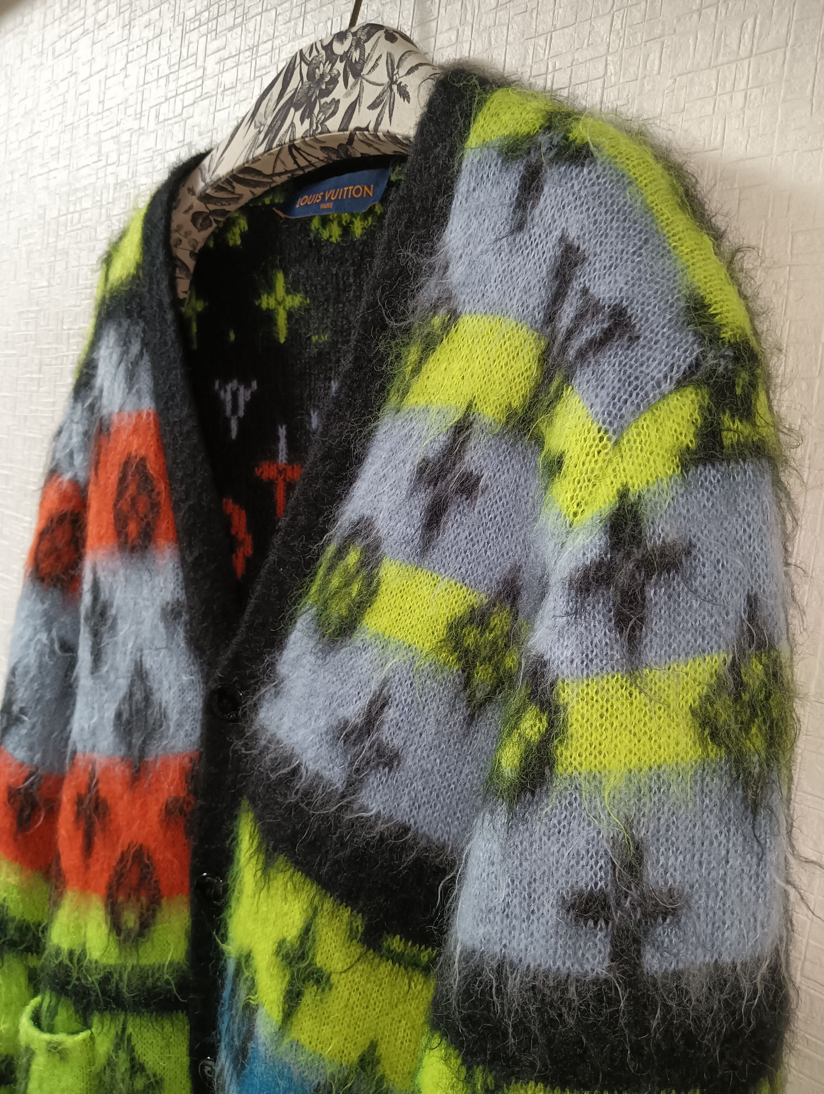 Louis Vuitton Monogram Mohair Cardigan Sweater Size US L / EU 52-54 / 3 - 3 Thumbnail