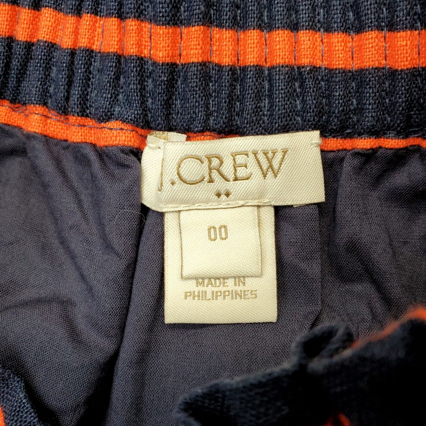 J.Crew J.CREW Skirt Womens 00 A-Line Striped Linen Lined Elastic Waist - Multicolor, Short, Size 00 Women Size 24" / US 00 / IT 34 - 6 Thumbnail