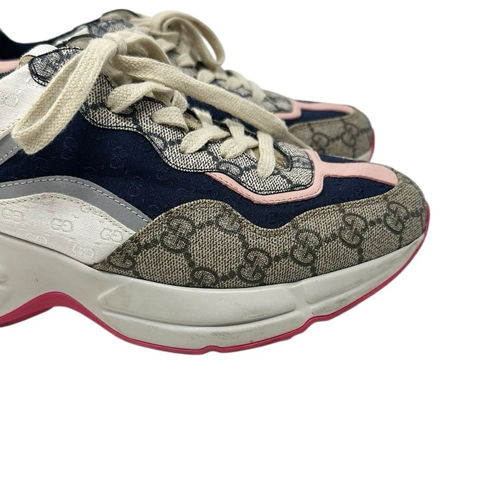 Gucci Gucci Rhyton GG Canvas Monogram Low Top Sneakers Size 38.5 Size US 8.5 / IT 38.5 - 2 Thumbnail