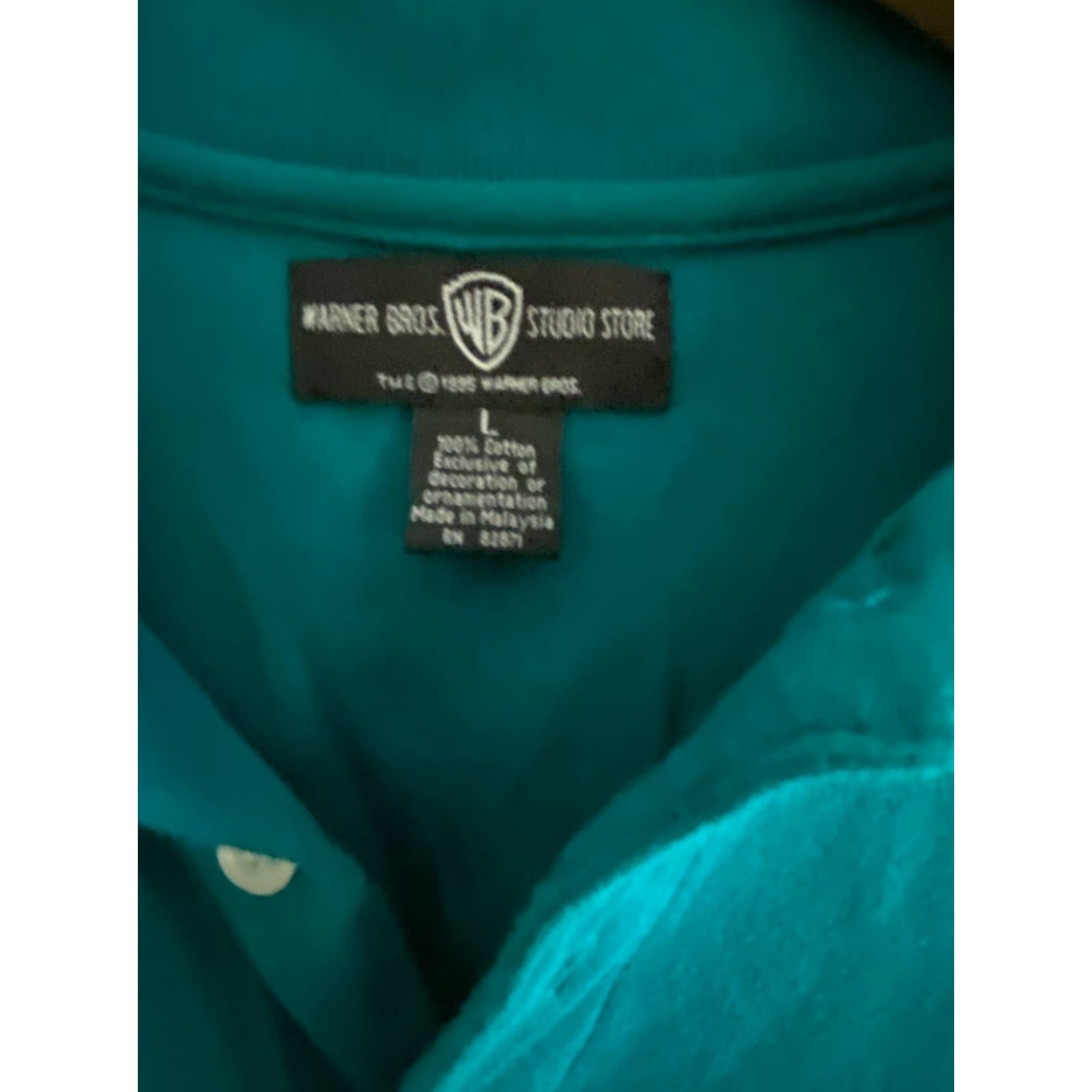 Vintage VINTAGE Warner Bros Studio Store Golf Polo Shirt L Taz Tasmanian Devil Cotton Men Polo Short Sleeve Blue 90s Warner Bros Mens Size US L / EU 52-54 / 3 - 2 Thumbnail