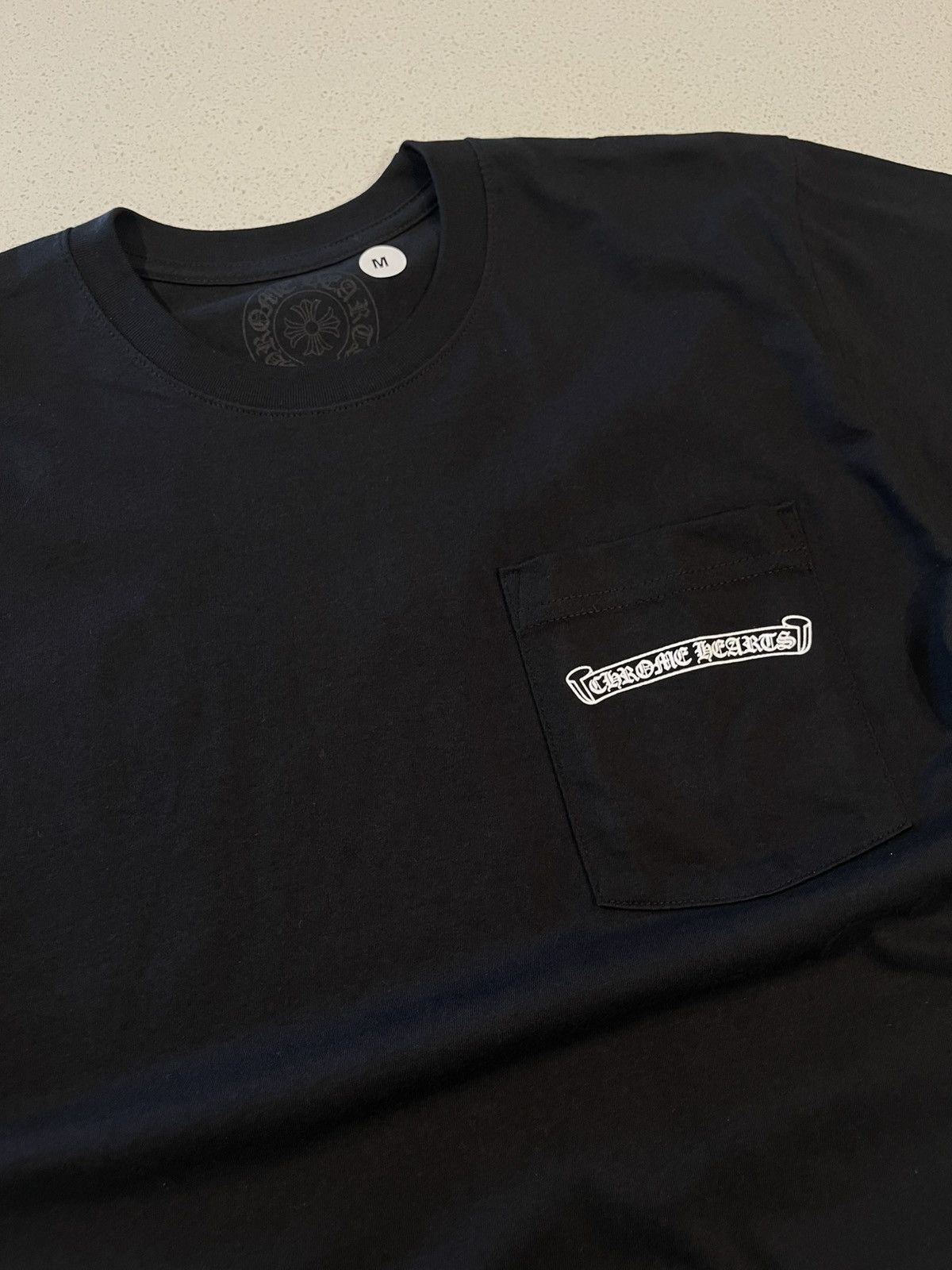 Chrome Hearts Chrome Hearts Scroll Logo Pocket Tee Size US M / EU 48-50 / 2 - 4 Thumbnail