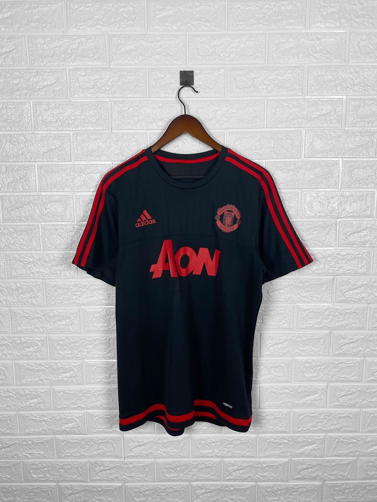 Pre-owned Adidas X Jersey Adidas Manchester United 2015 2016 Football Soccer Jersey In Black