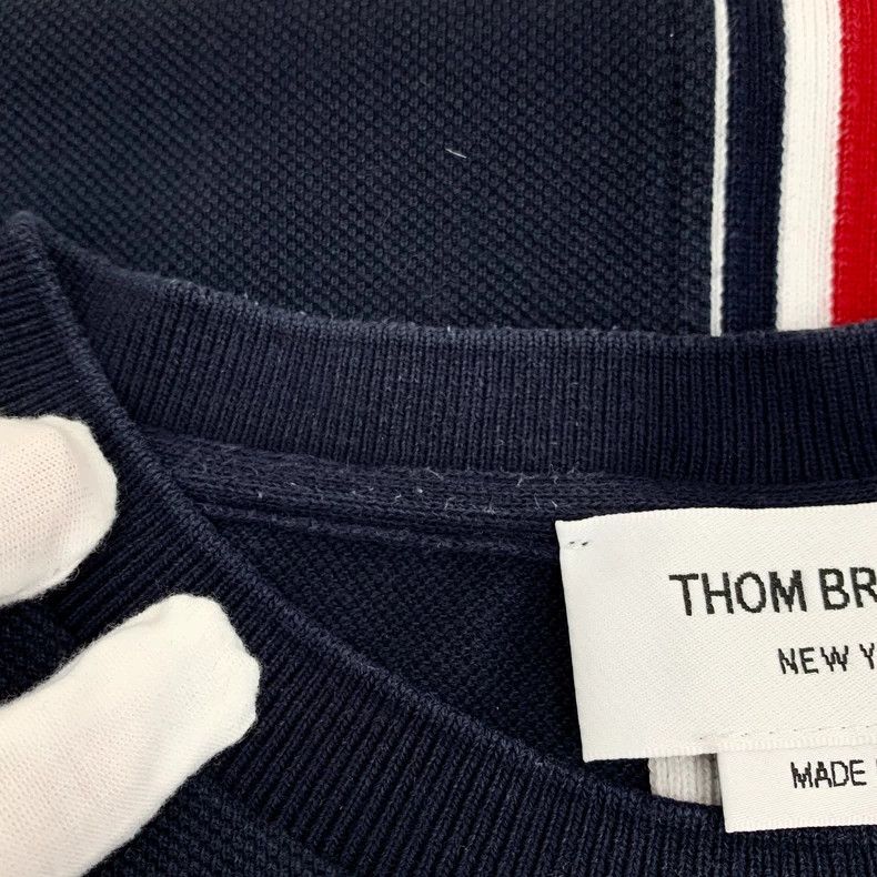 Thom Browne Thom Browne size2 Dark blue cotton round neck short sleeves Size US M / EU 48-50 / 2 - 9 Thumbnail
