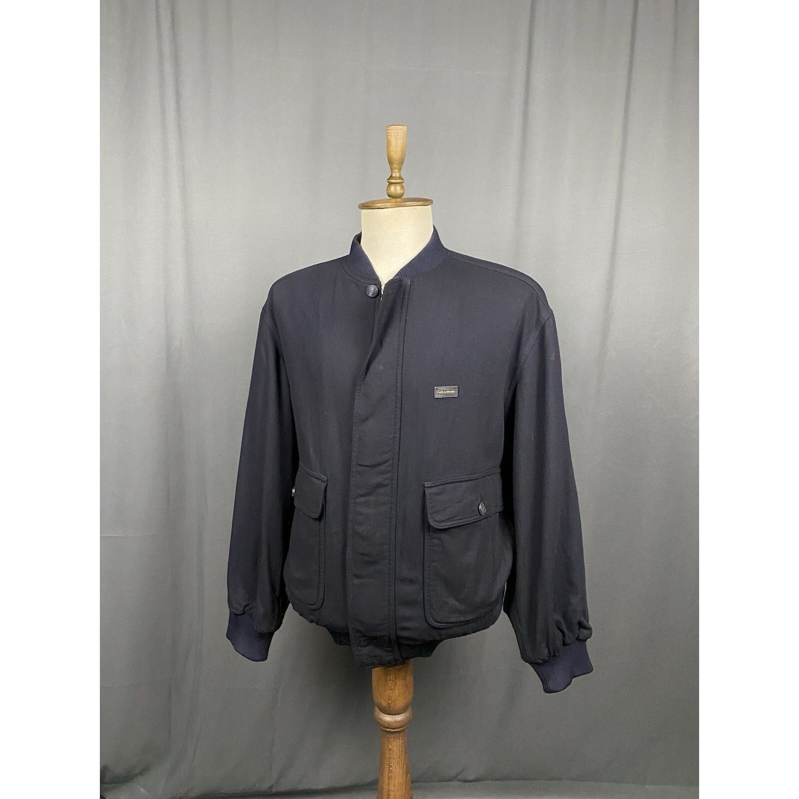 Paul & Shark Paul&Shark Men's Black Wool Multipocket High Neck Bomber Jac Size US XL / EU 56 / 4 - 4 Thumbnail