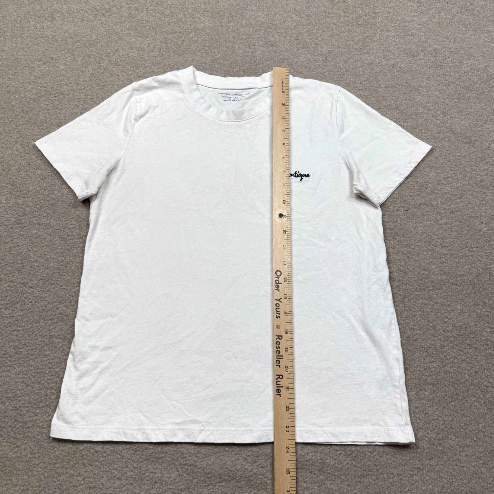 French Connection French Connection T Shirt Womens Size M White Short Sleeve Casual Ladies Size M / US 6-8 / IT 42-44 - 6 Thumbnail