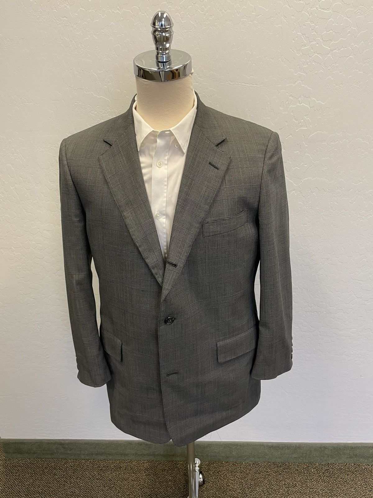 Brooks Brothers × Vintage Vintage Prince of Wales Check 3-Button Wool Suit Size 42R - 2 Thumbnail