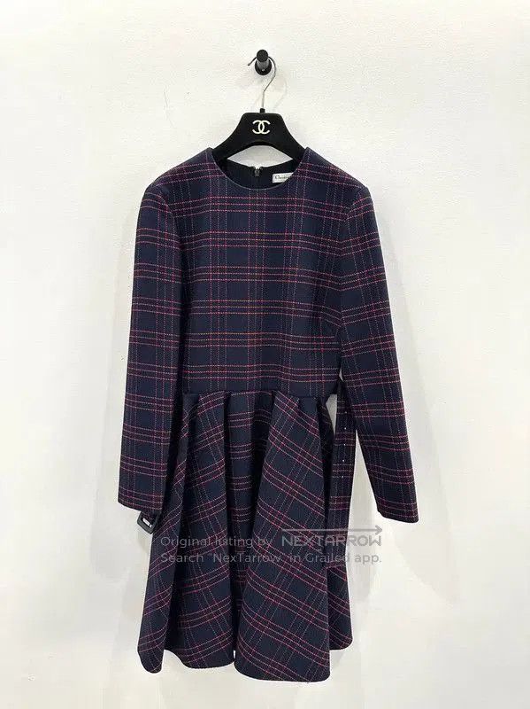 Dior Dior Burgundy Wool Dress for Women . Size M / US 6-8 / IT 42-44 - 2 Thumbnail